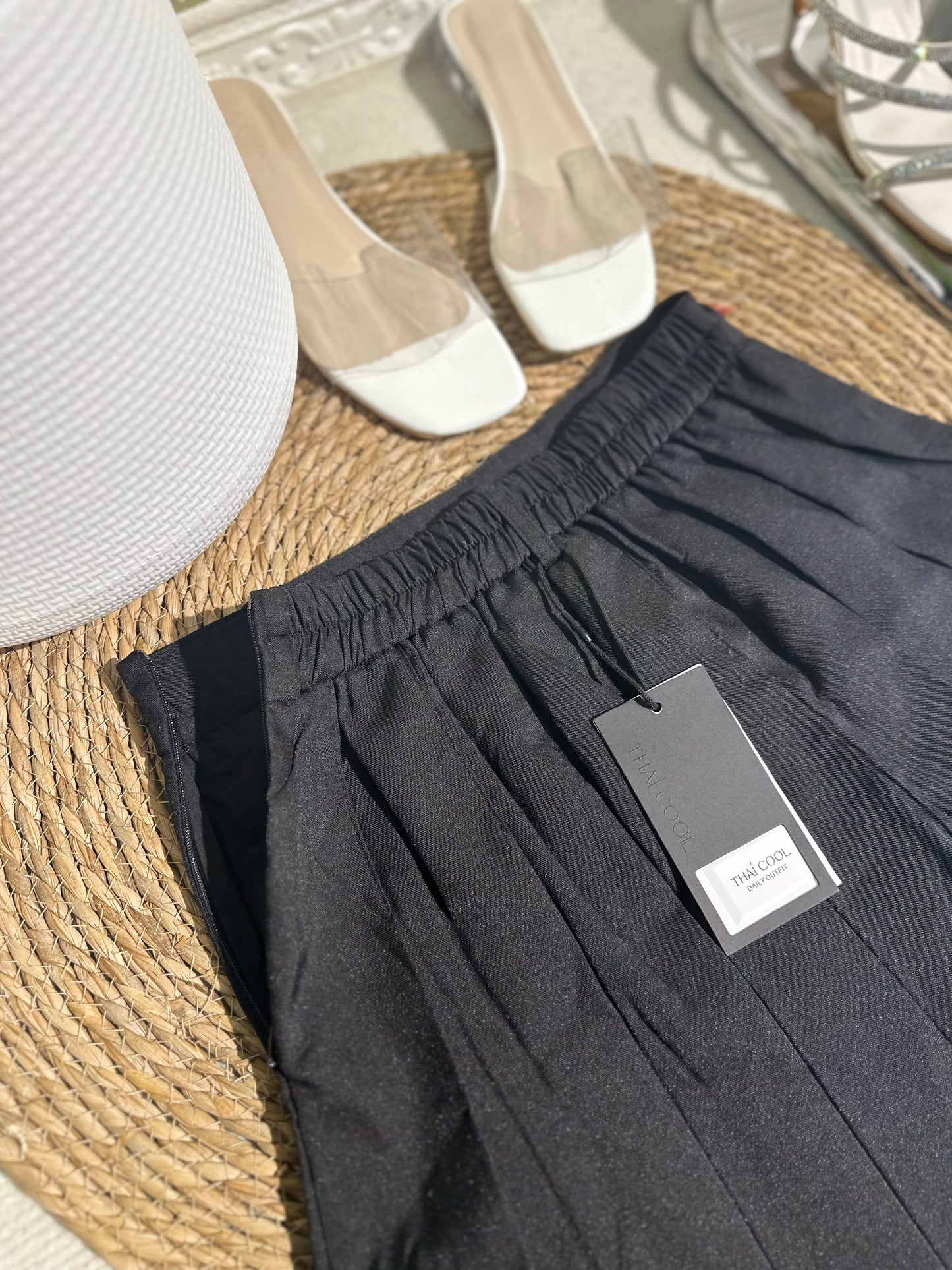 蝴蝶结百褶裙（附送腰带）#TC212