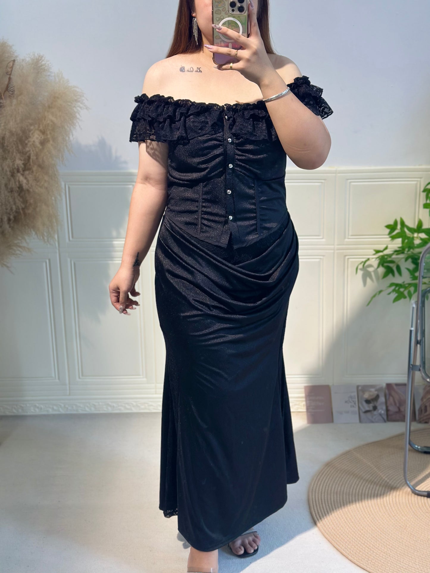 高级蕾丝晚宴装（两件套）#TC250