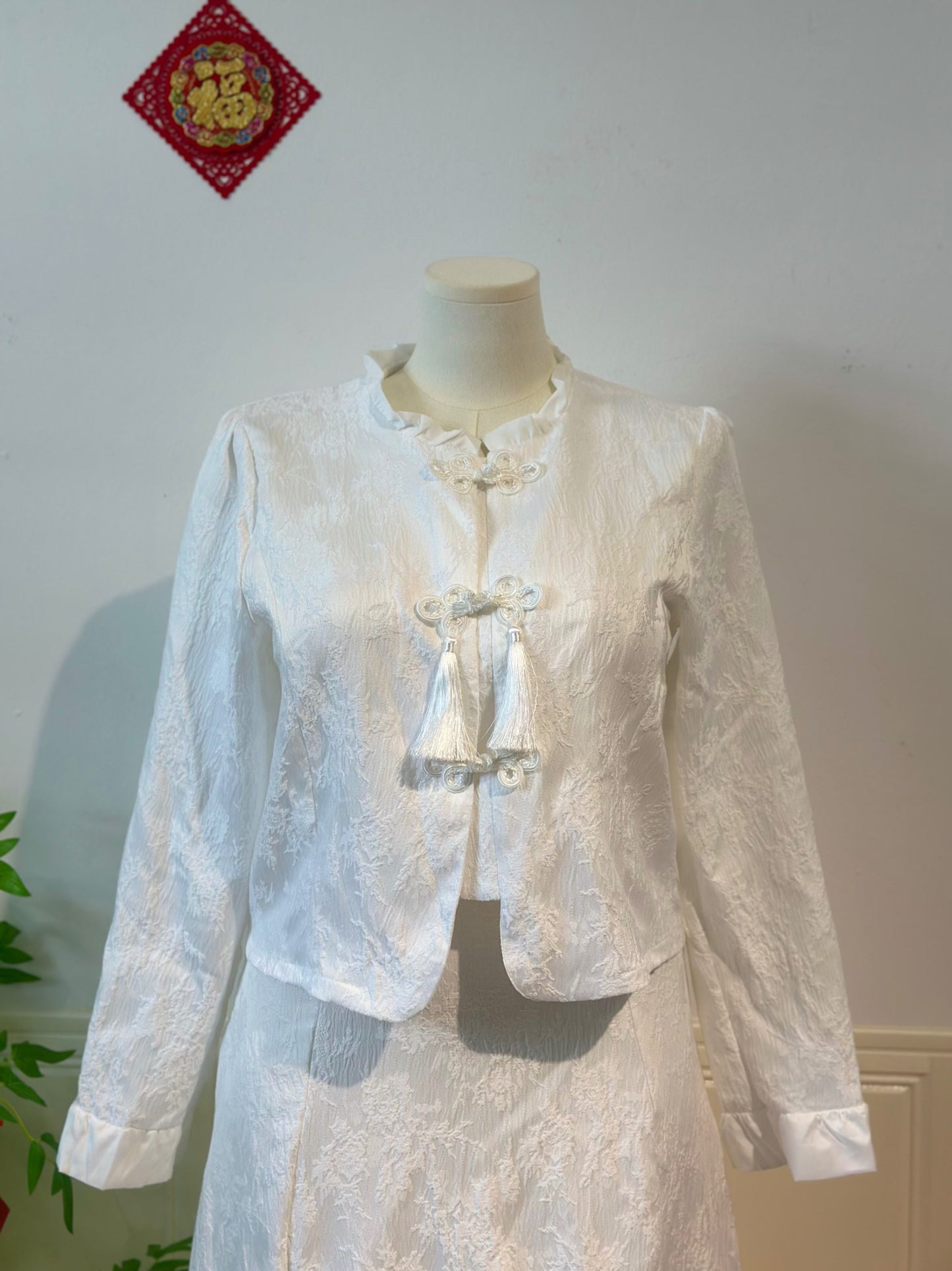 新中式国风提花旗袍两件套 #TC161