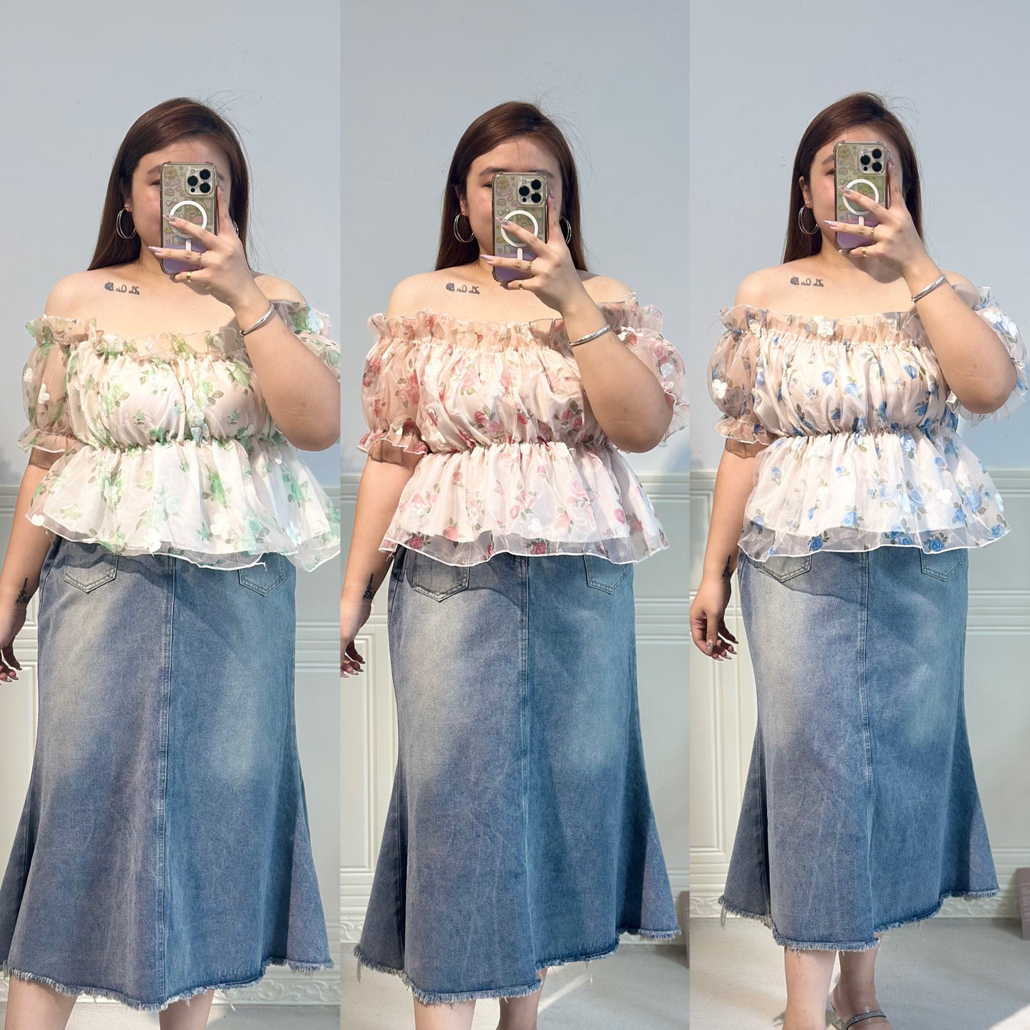 法式甜甜碎花上衣 #TC253