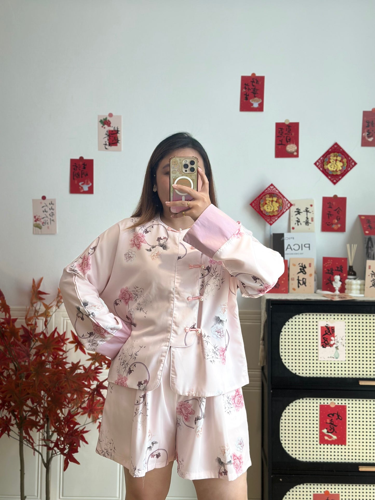 新中式冰丝慵懒风套装 #TC315