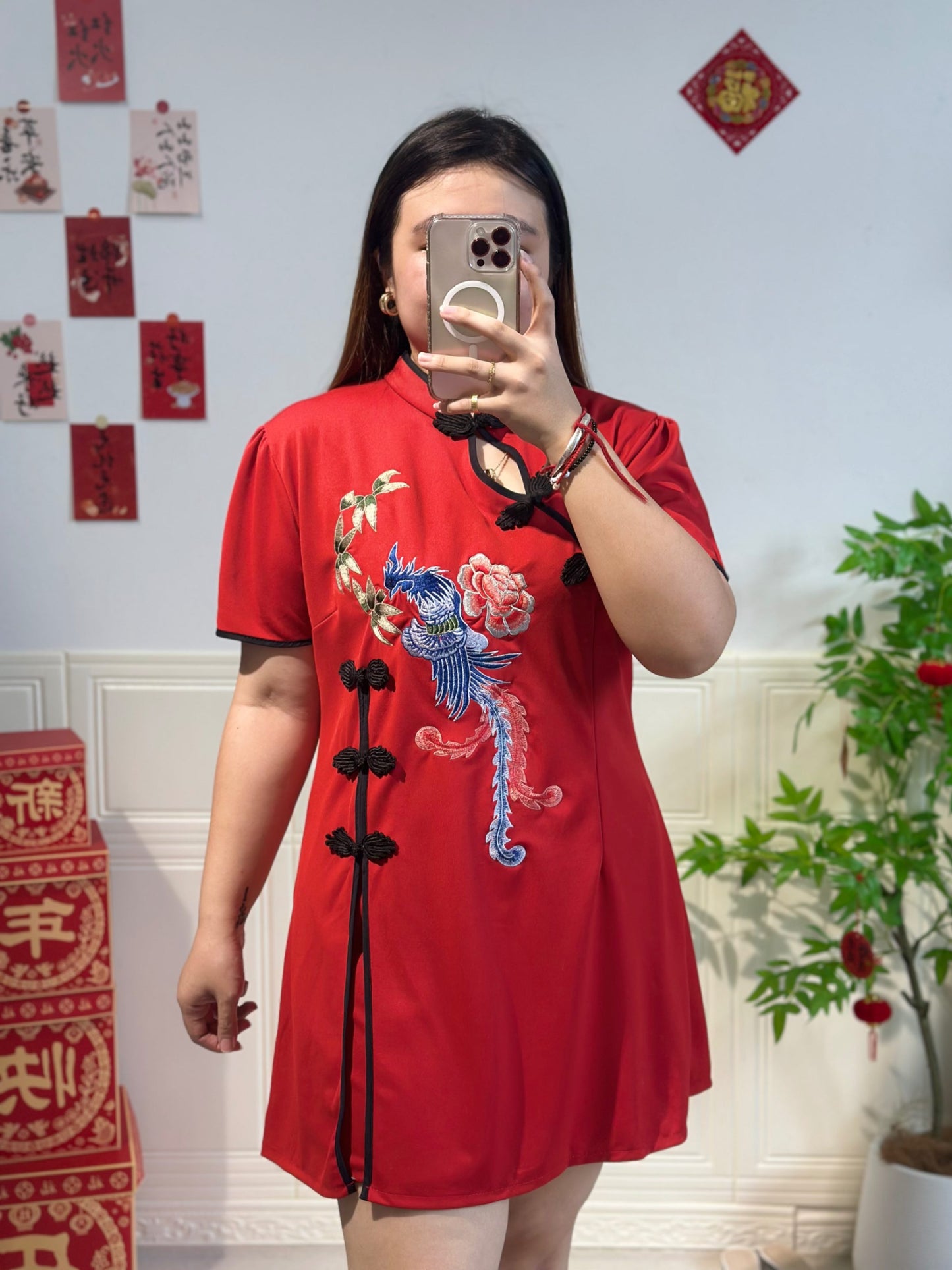 新中式刺绣旗袍两件套 #TC204