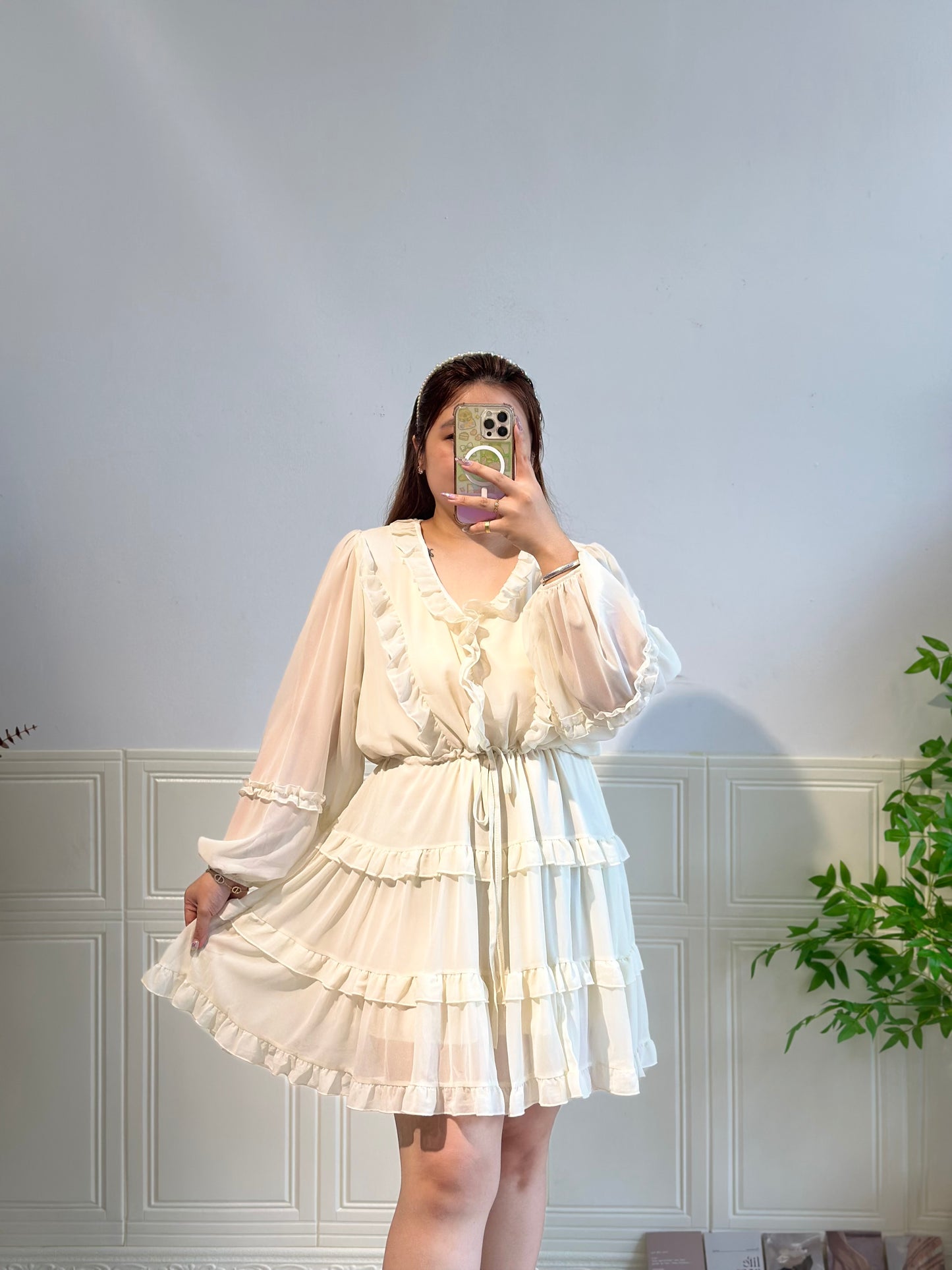 韩系度假风蛋糕连身裙 #TC238