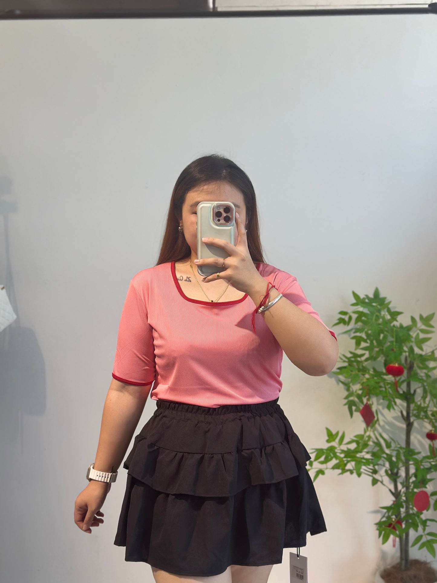 简约方领上衣 #ZB48