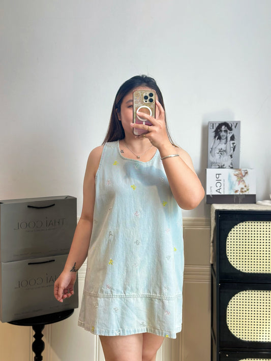 韩系背心牛仔裙 #TC307