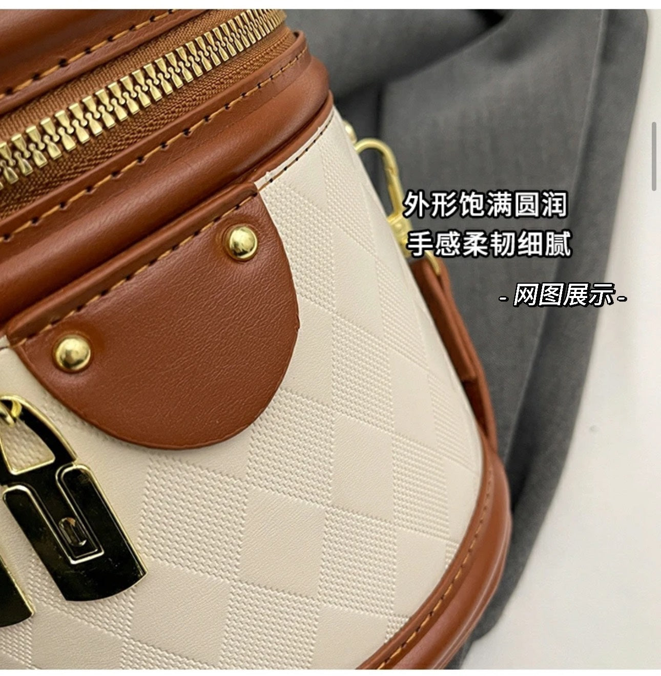 高级感圆桶包 #B12