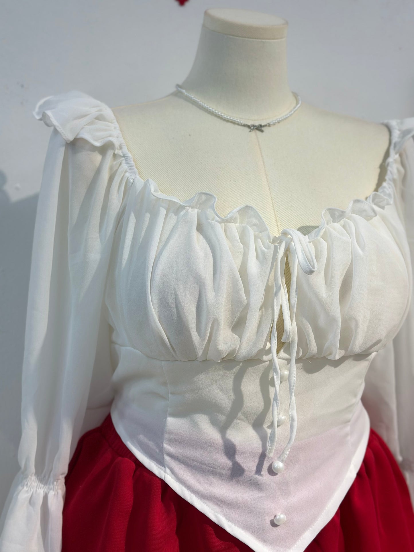 雪纺长袖上衣 #TC211