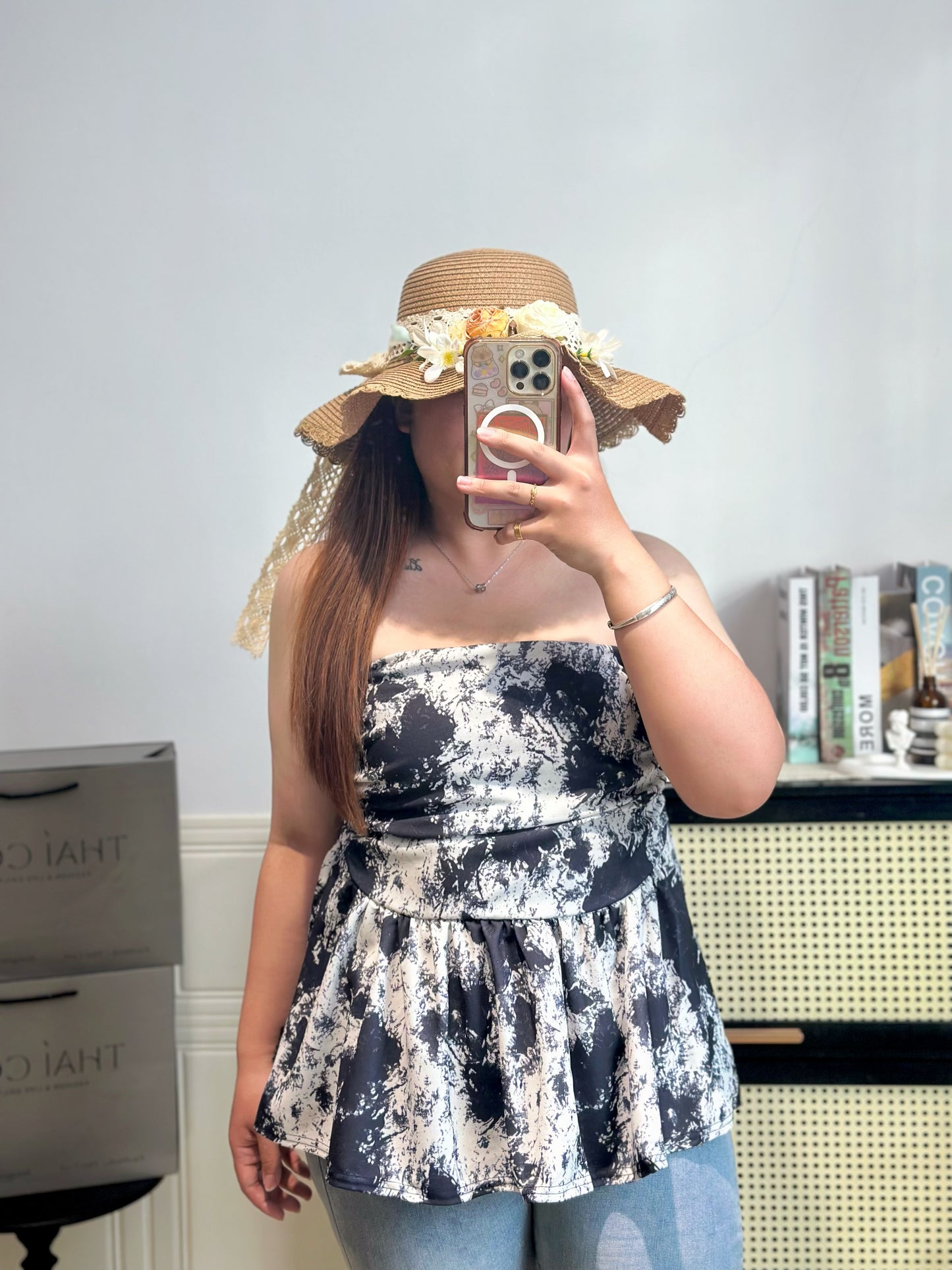 水墨画抹胸上衣 #TC304