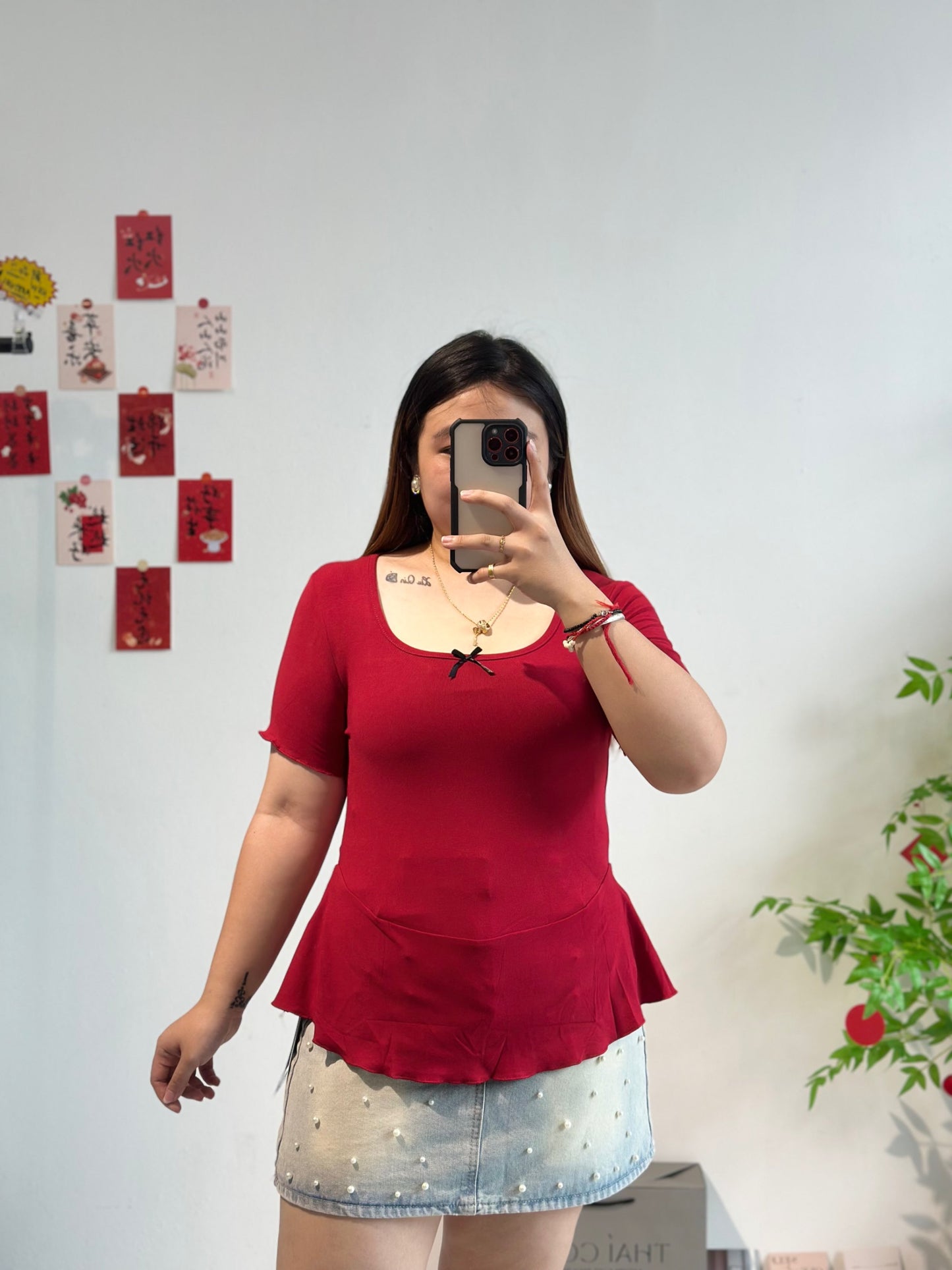 韩系气质蝴蝶结上衣 #TOP101