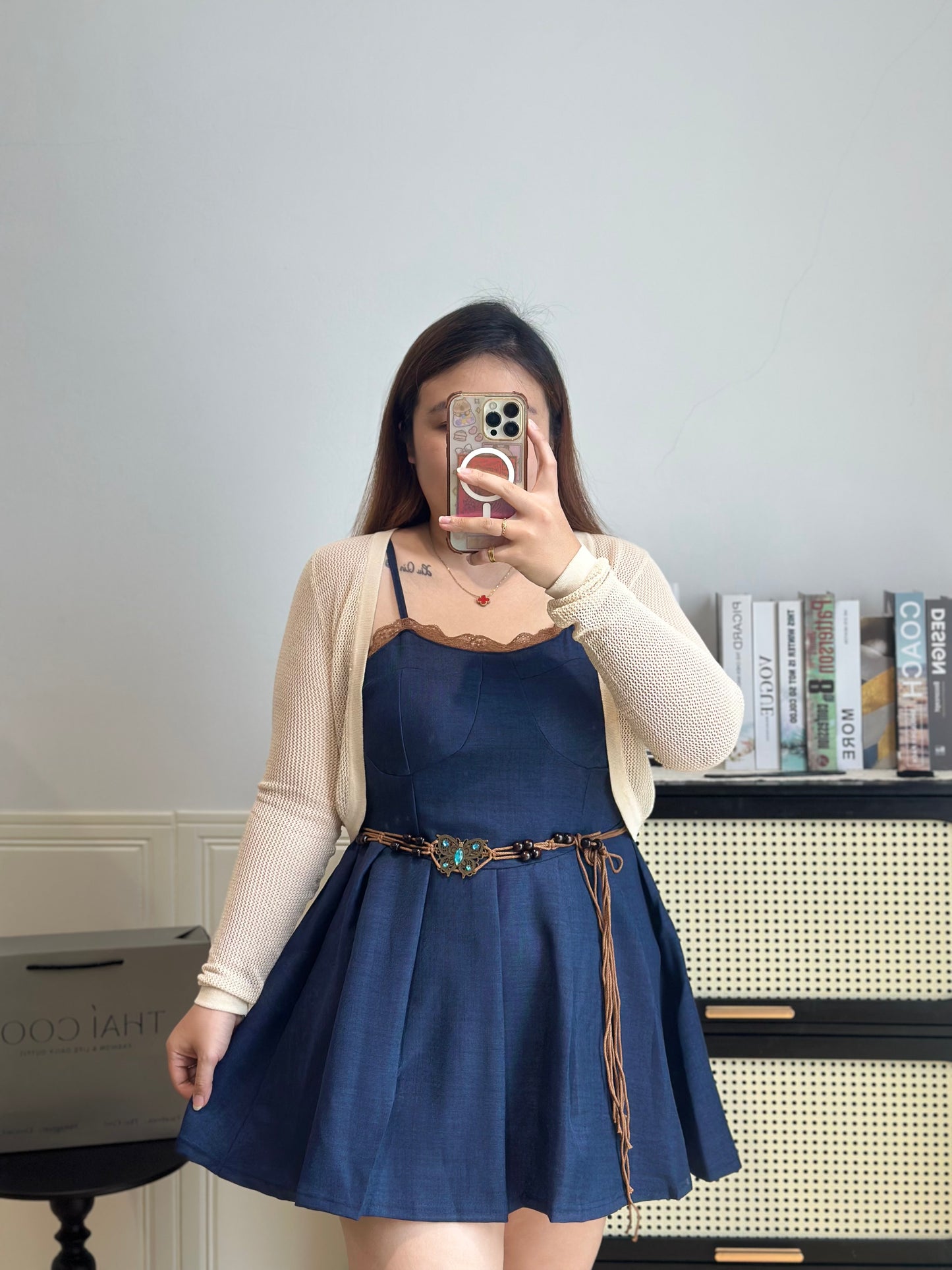 复古牛仔吊带裙 #TC284