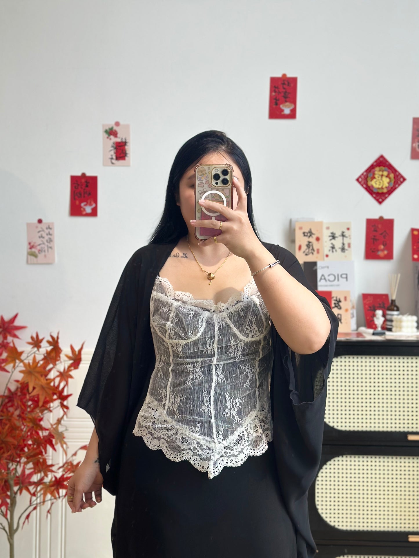 法式蕾丝纯欲套装 #TC320