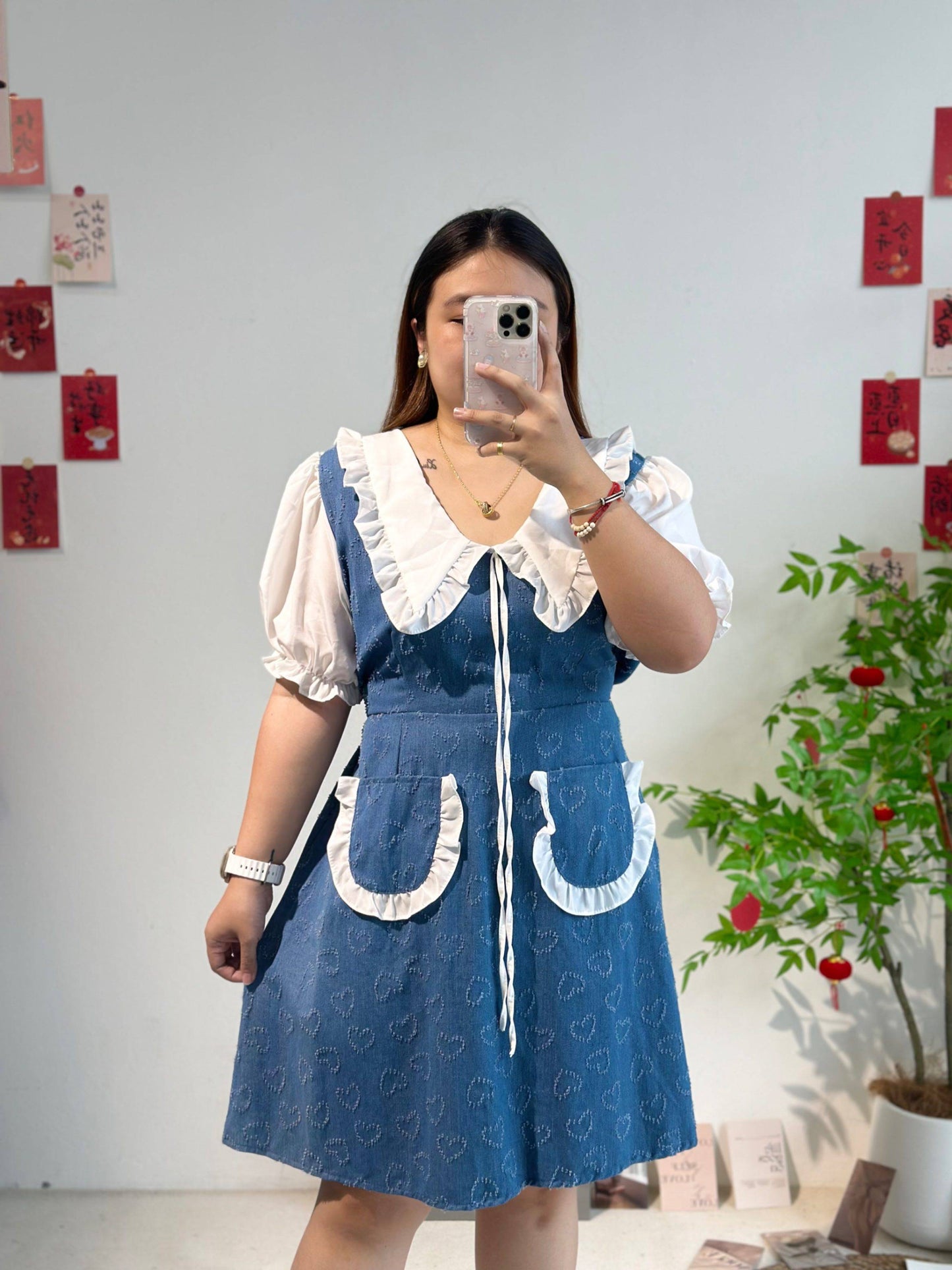 韩系牛仔连衣裙 #TCOB007