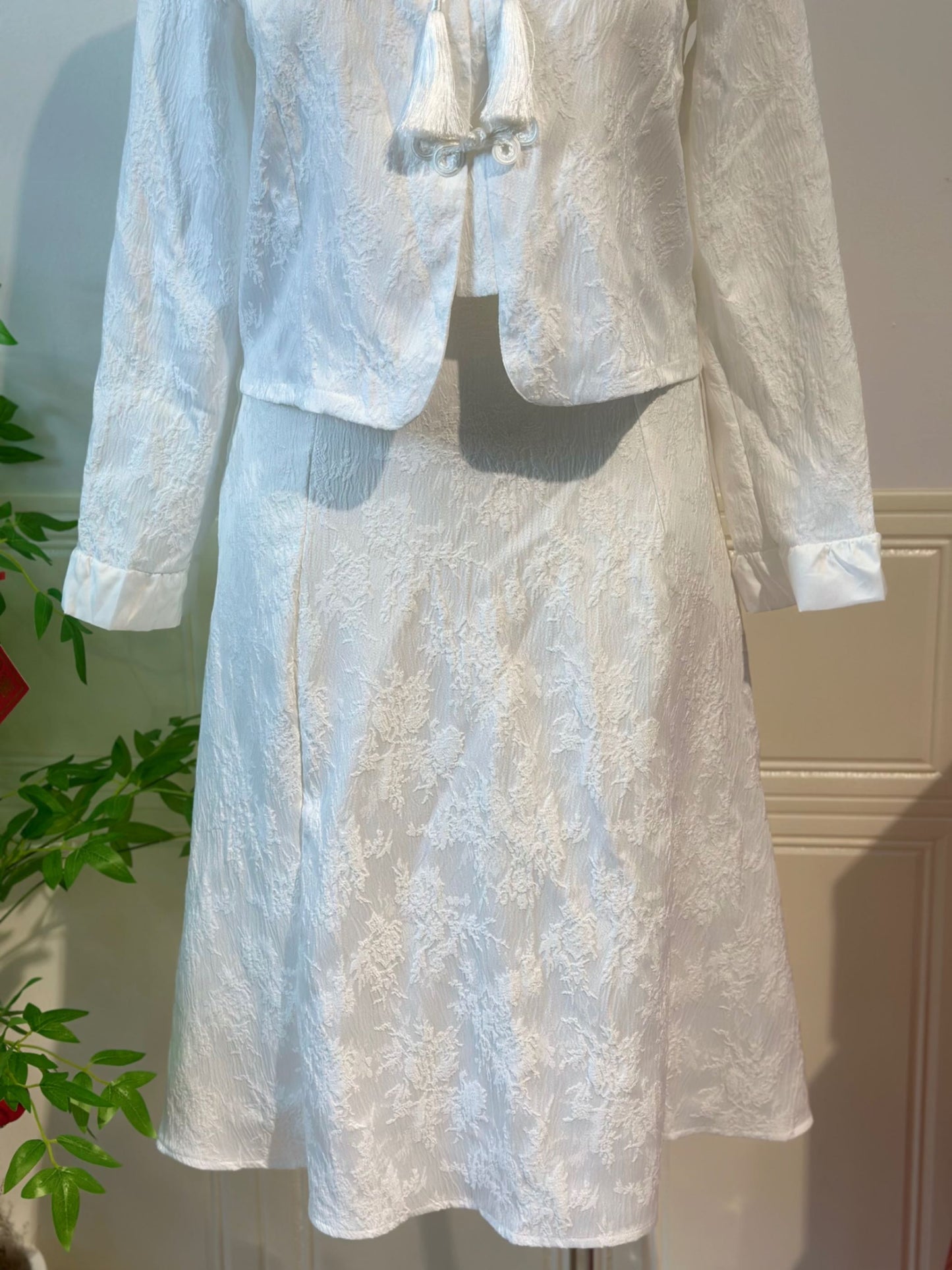 新中式国风提花旗袍两件套 #TC161