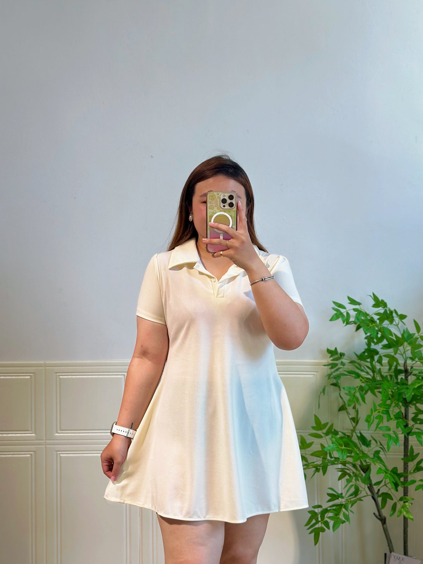 POLO领收腰连身裙#TC255