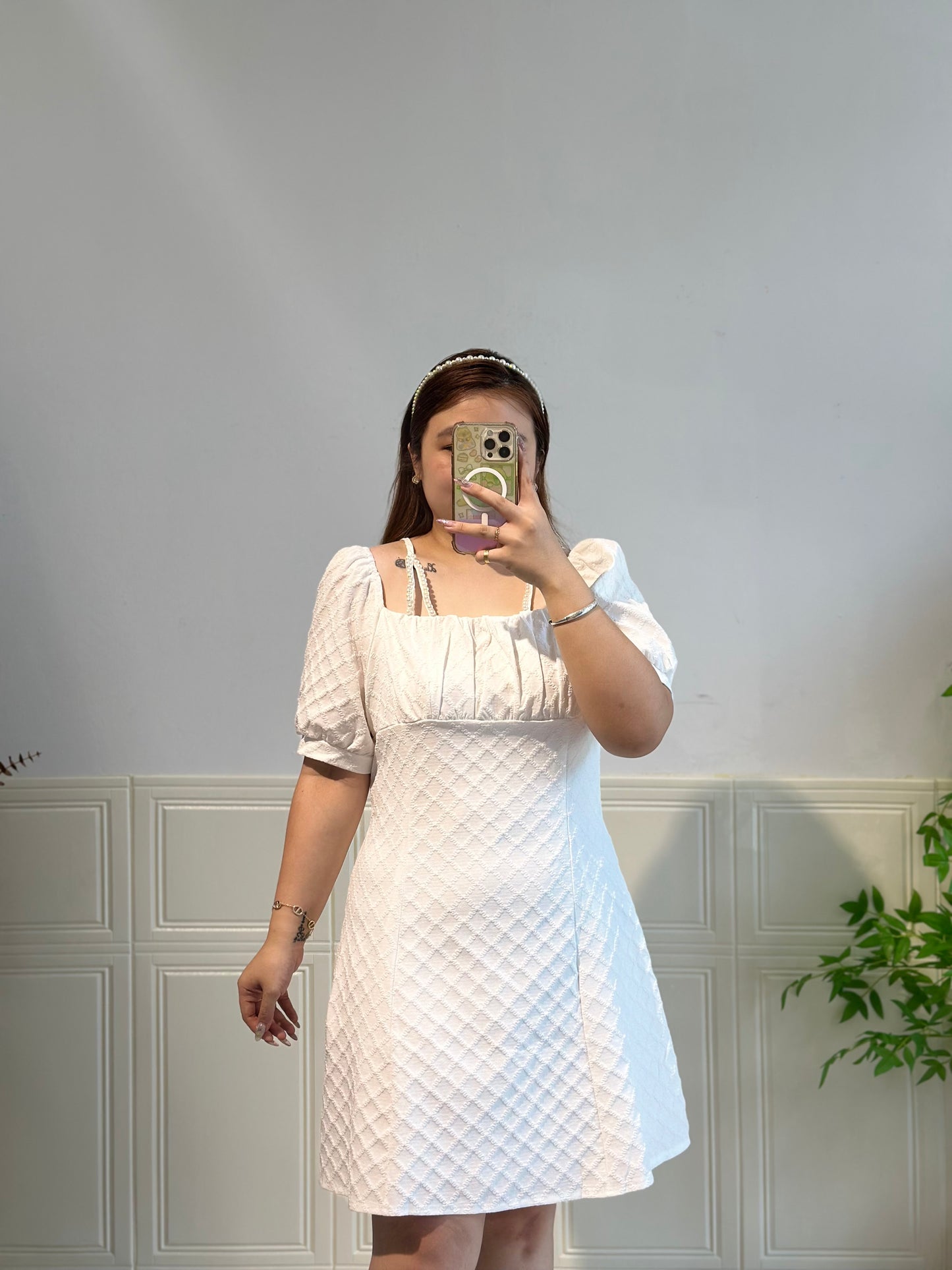 法式吊带公主袖连衣裙#TC237