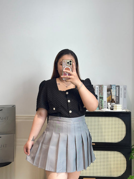 大码高腰百褶裙 #TC302