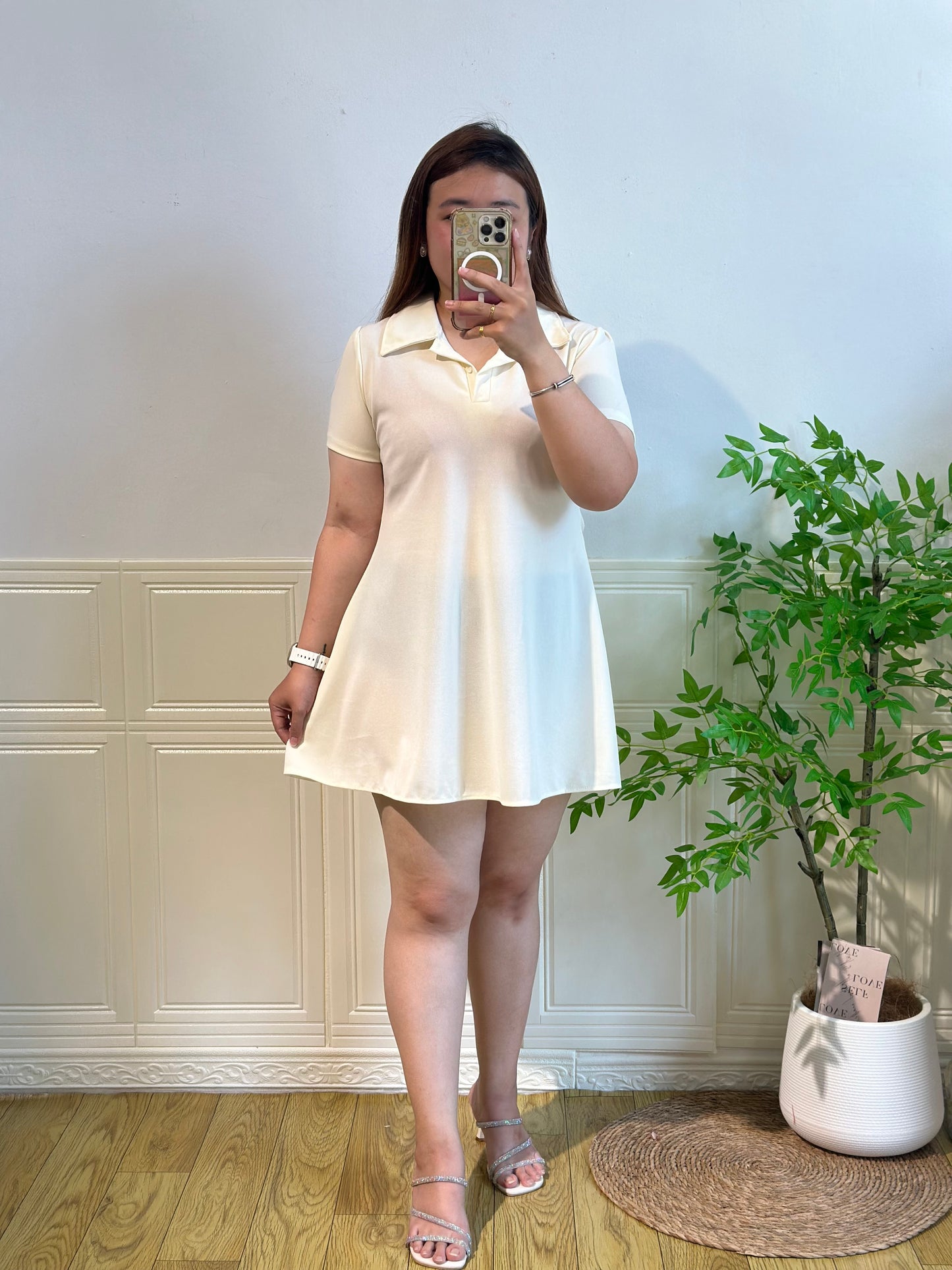 POLO领收腰连身裙#TC255