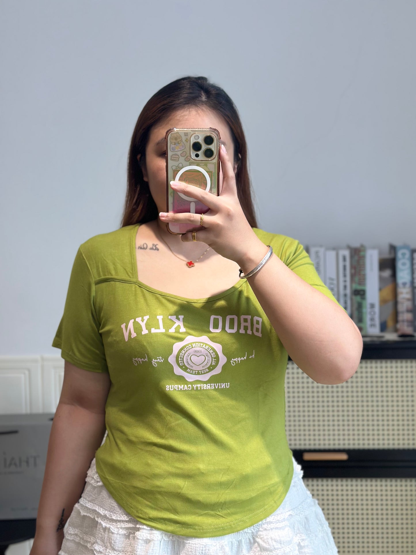 方领字母显瘦上衣 #TC281