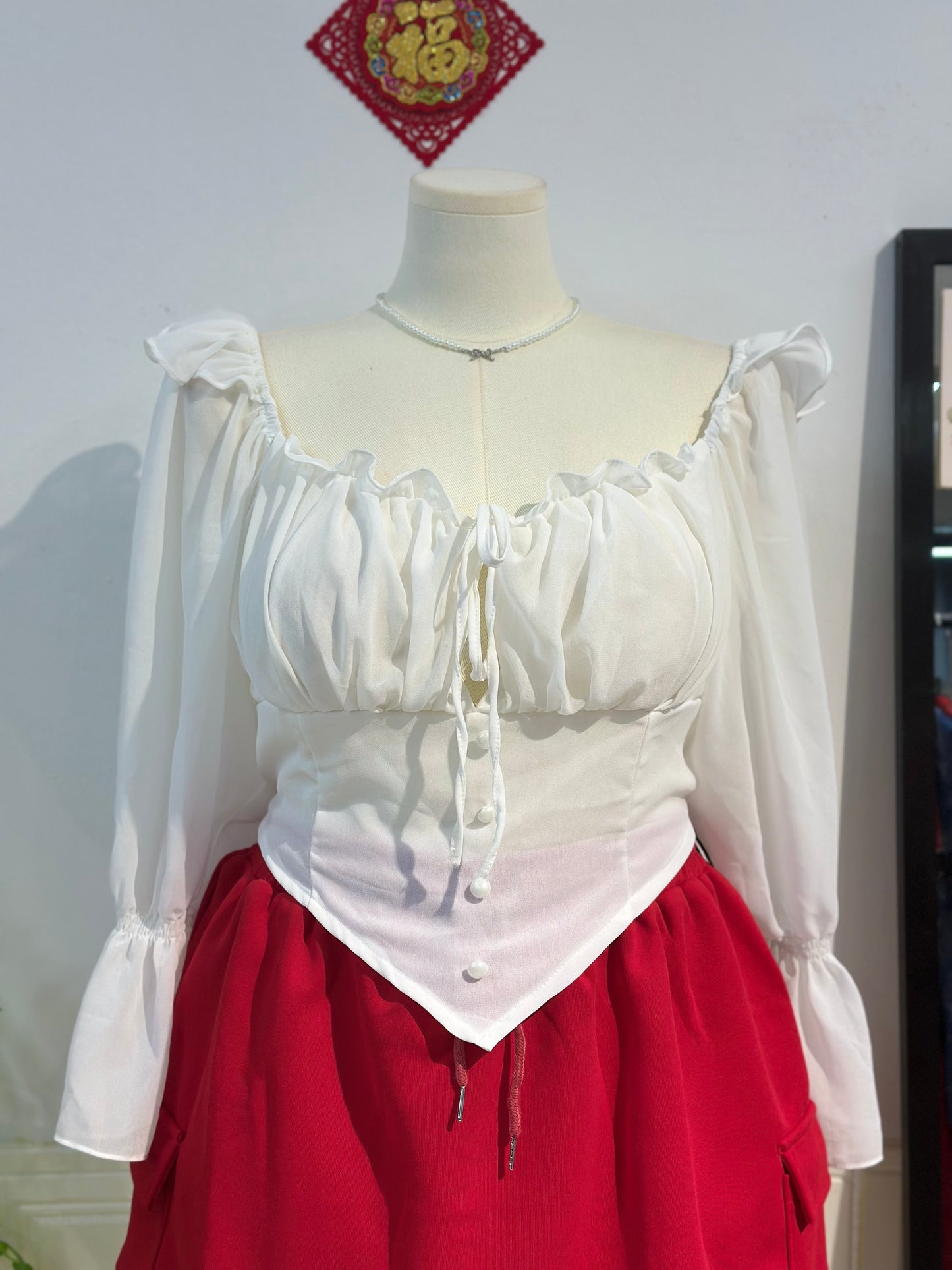 雪纺长袖上衣 #TC211