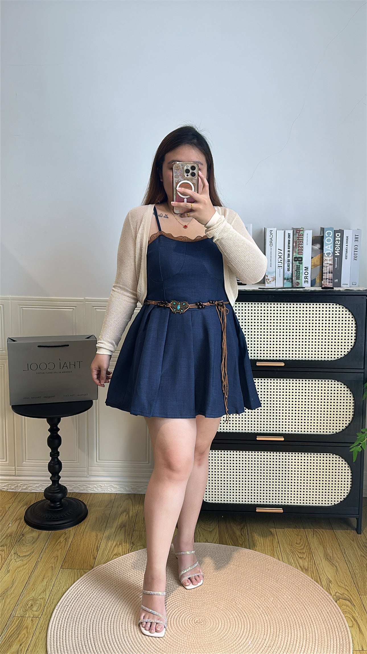 复古牛仔吊带裙 #TC284