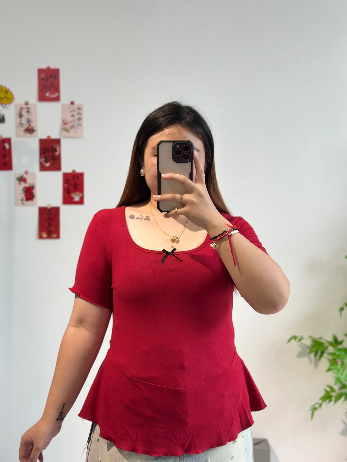 韩系气质蝴蝶结上衣 #TOP101