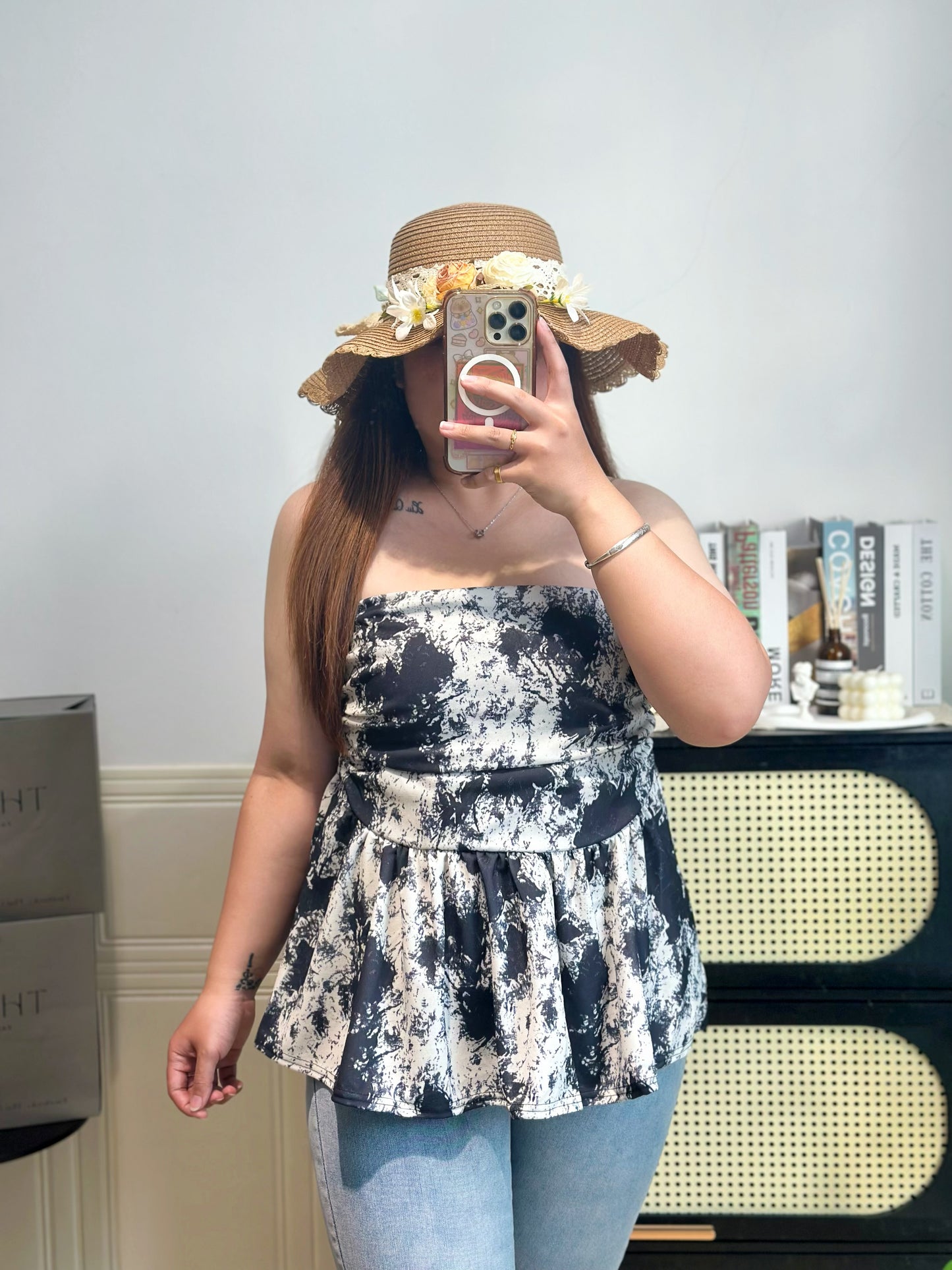 水墨画抹胸上衣 #TC304