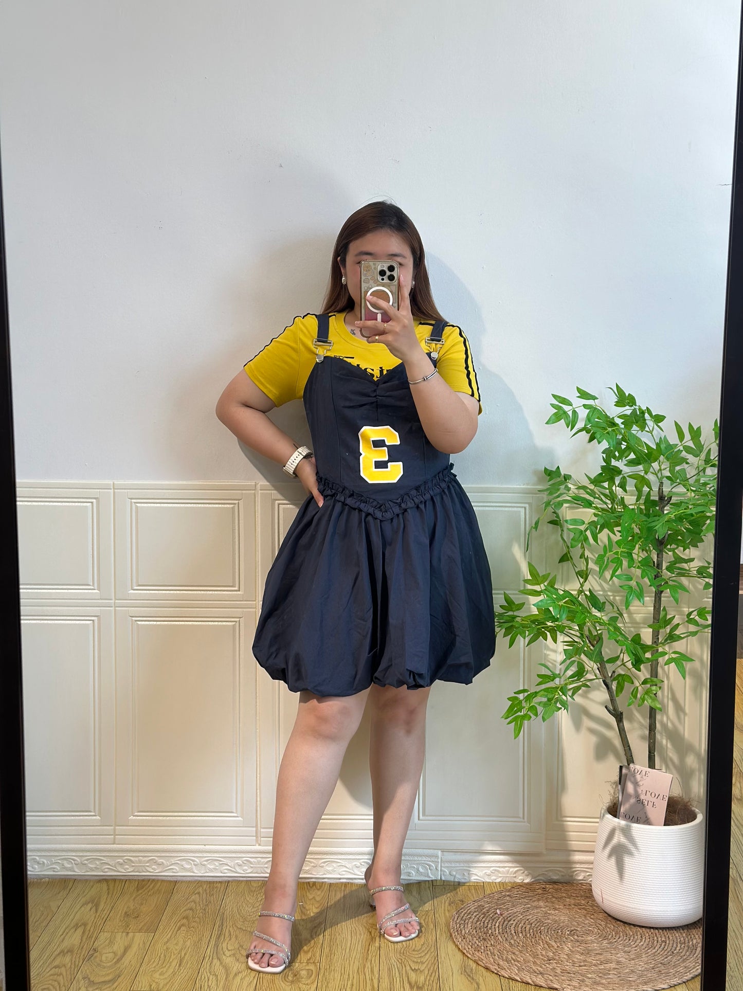 美式背带蓬蓬裙套装 #TC256