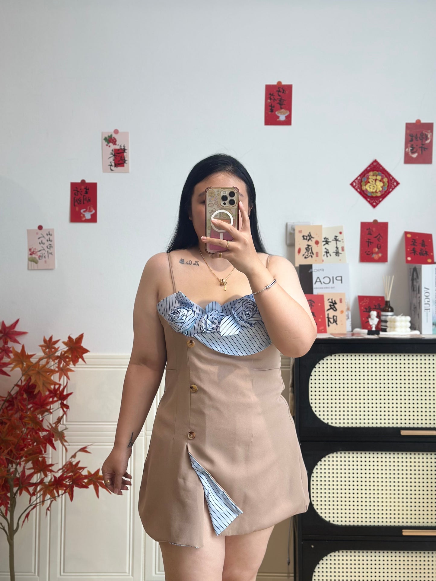 法式复古吊带裙 #TC322