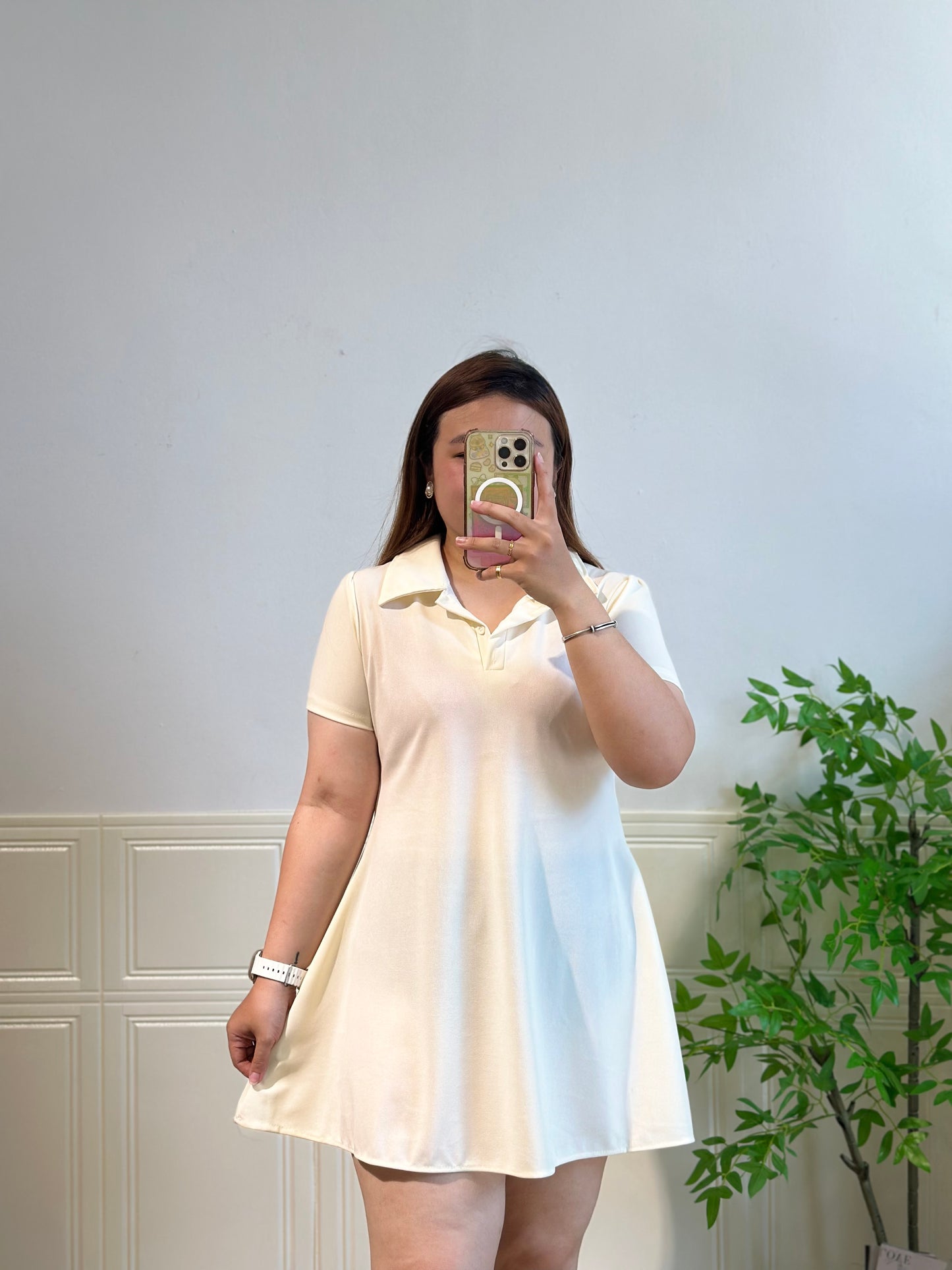 POLO领收腰连身裙#TC255