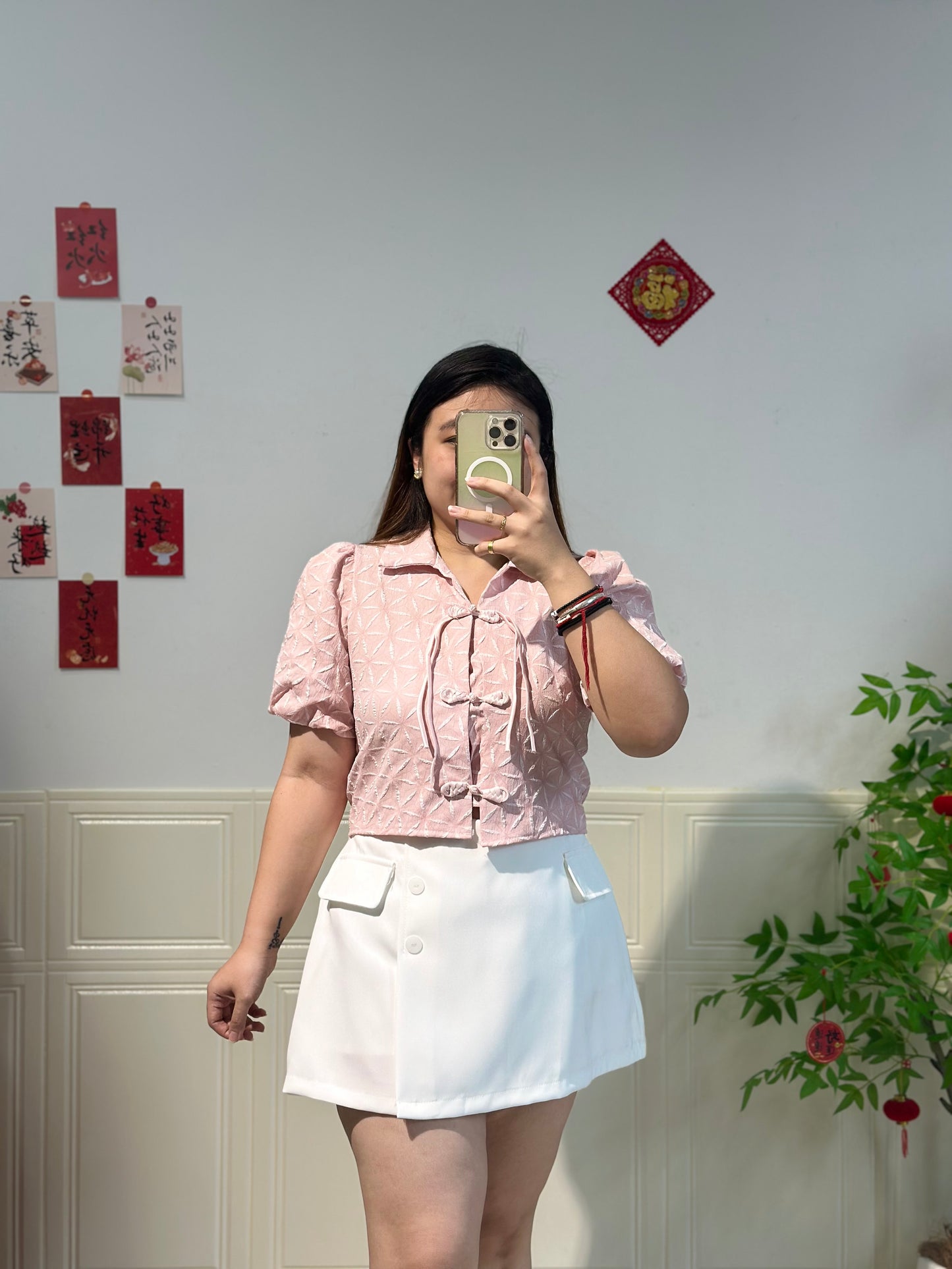 Talents假纽扣高腰裤裙 #TP03