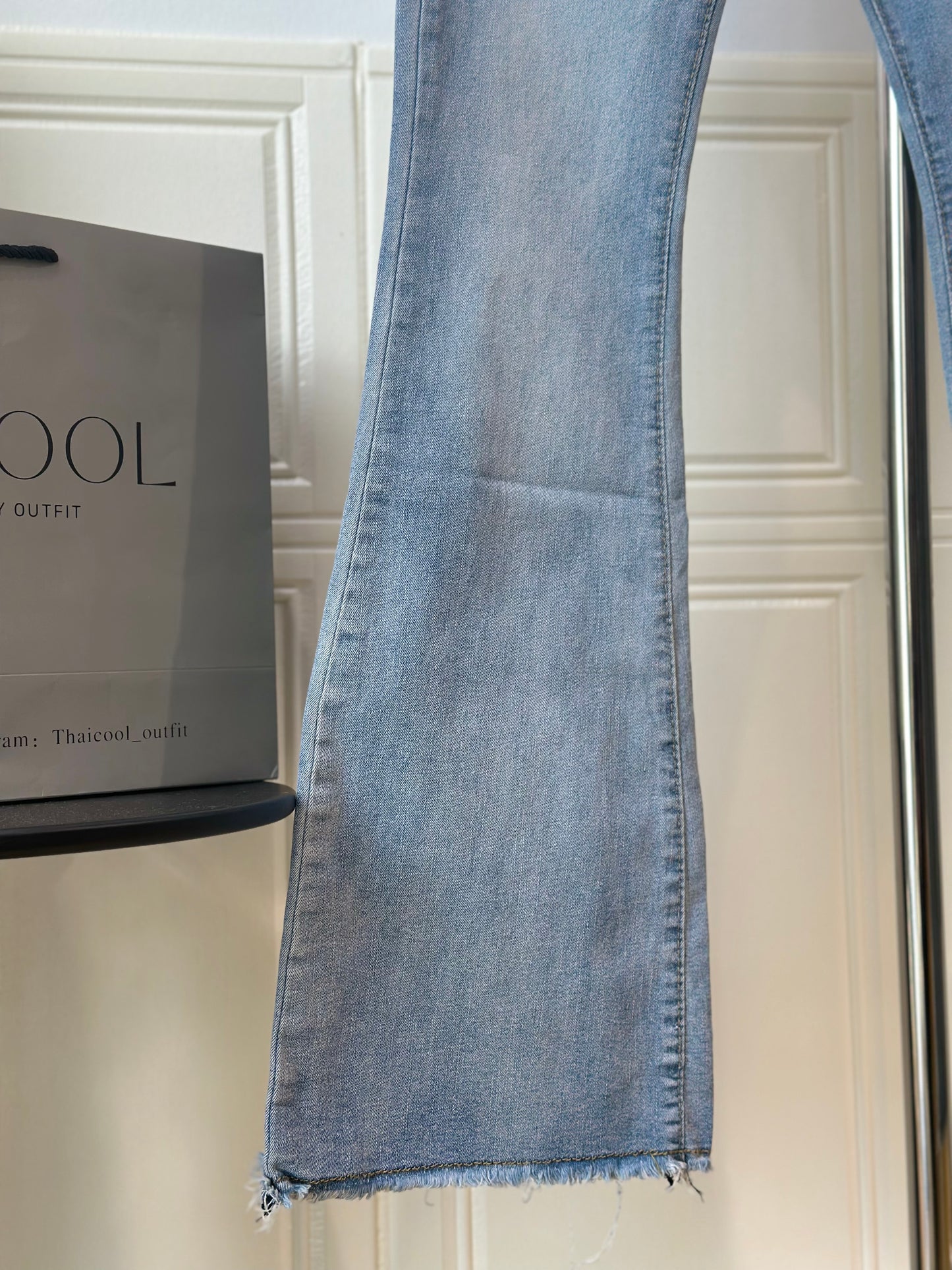 高腰喇叭牛仔裤 #TC292