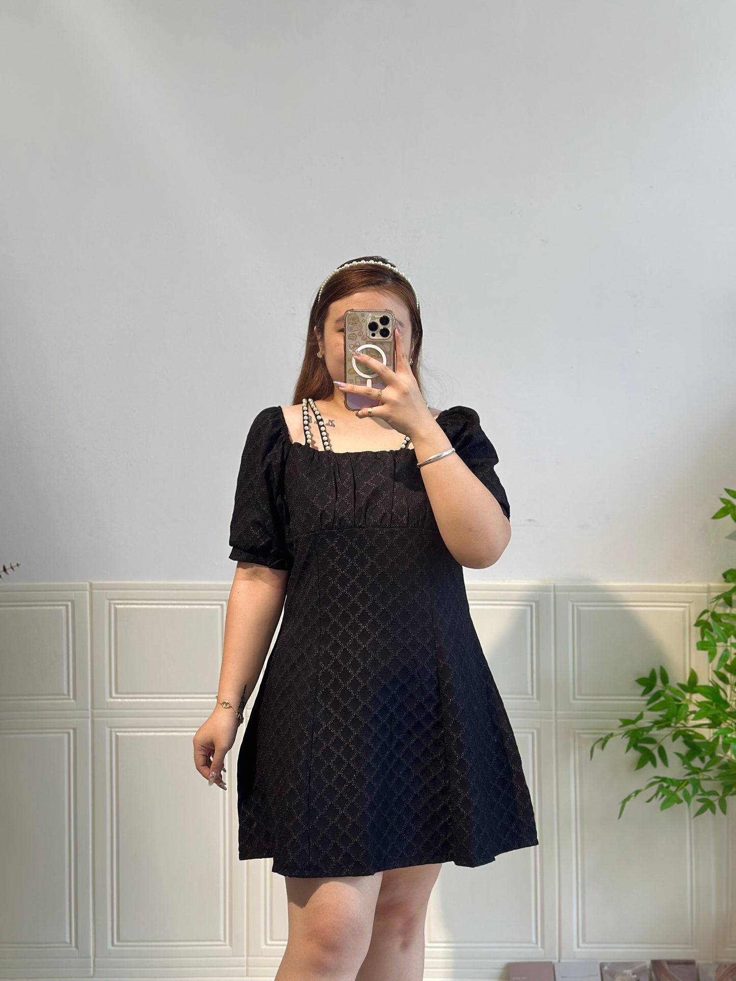 法式吊带公主袖连衣裙#TC237