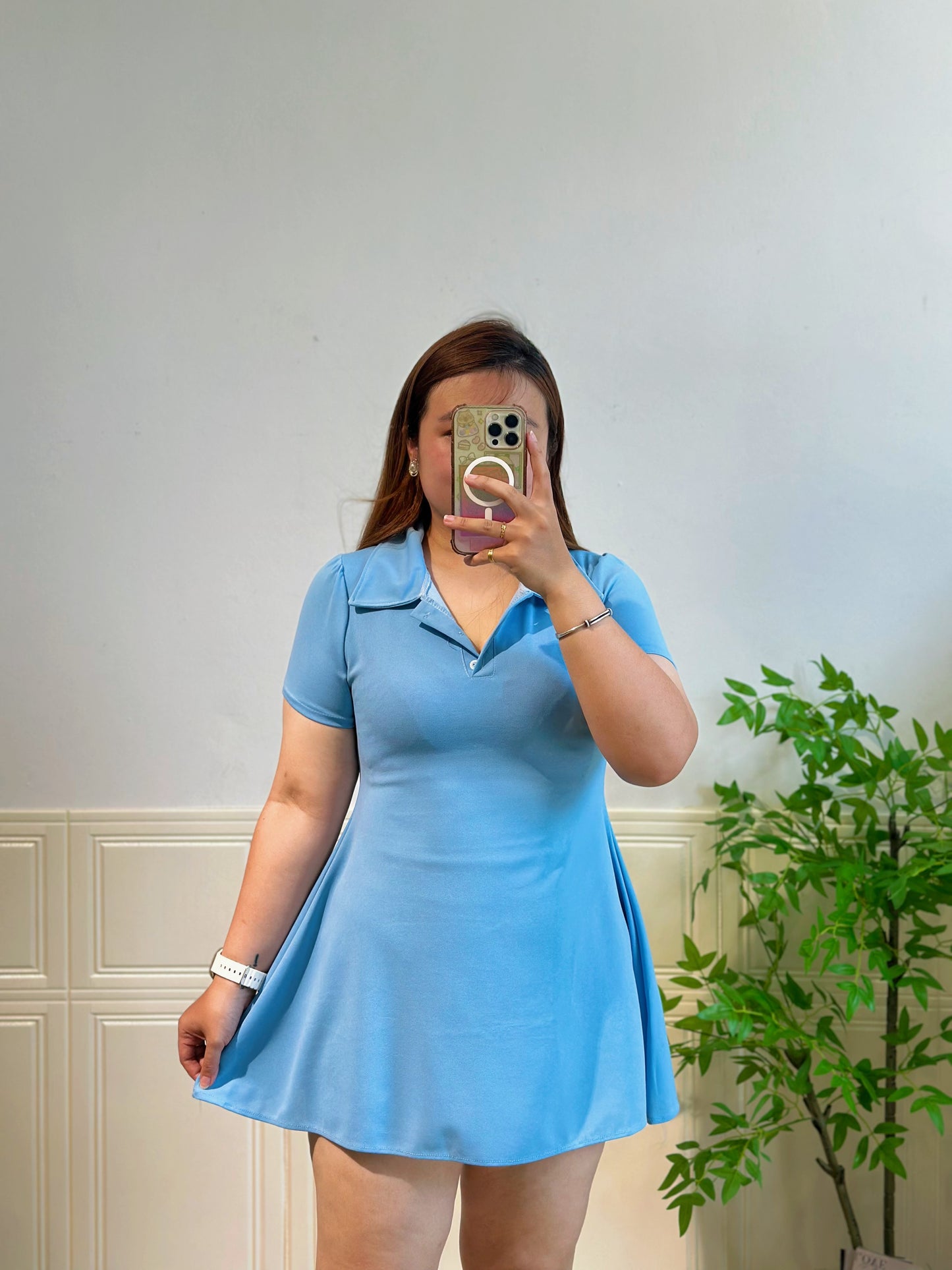 POLO领收腰连身裙#TC255