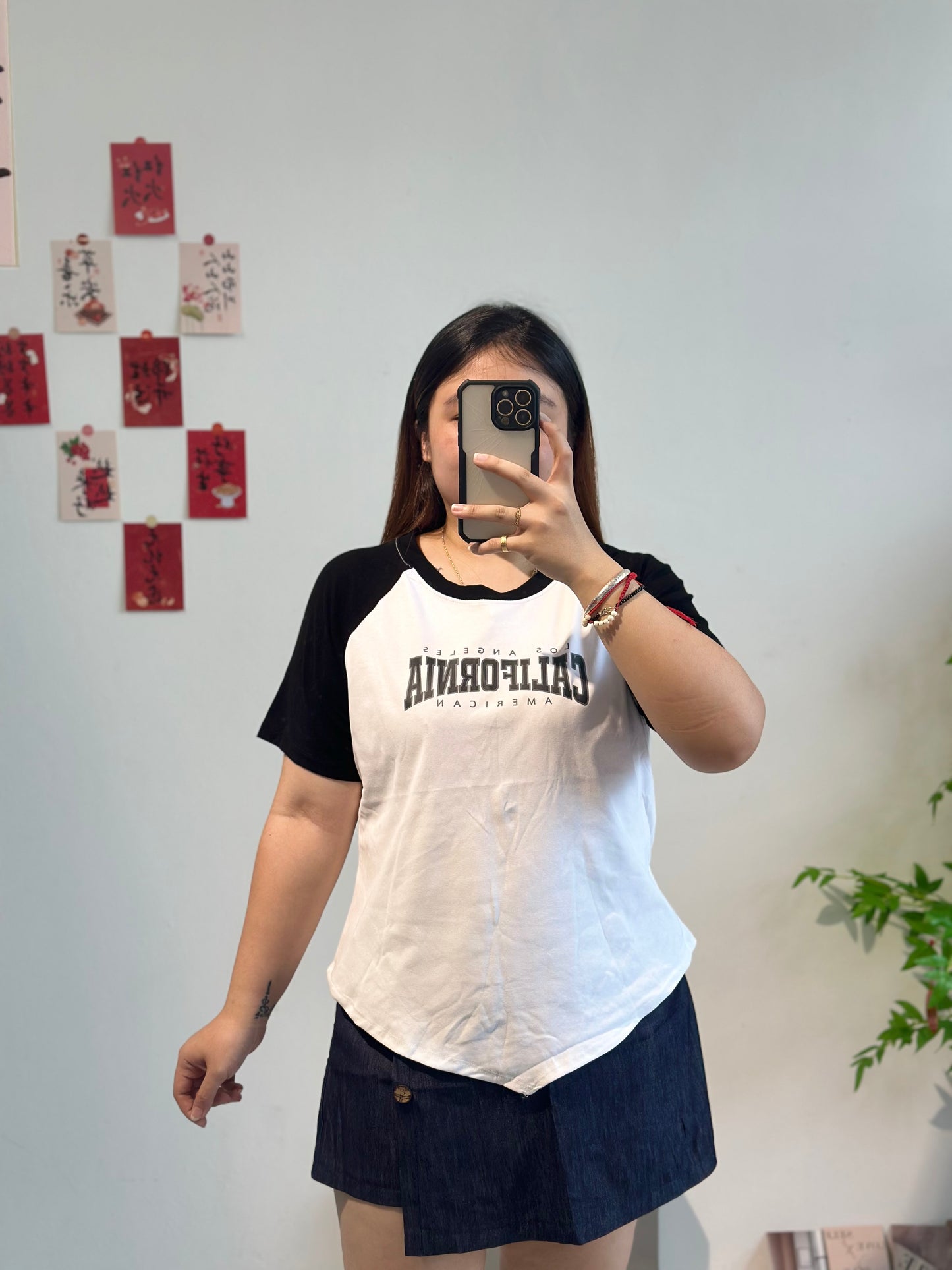 大码简约字母上衣 #TC127