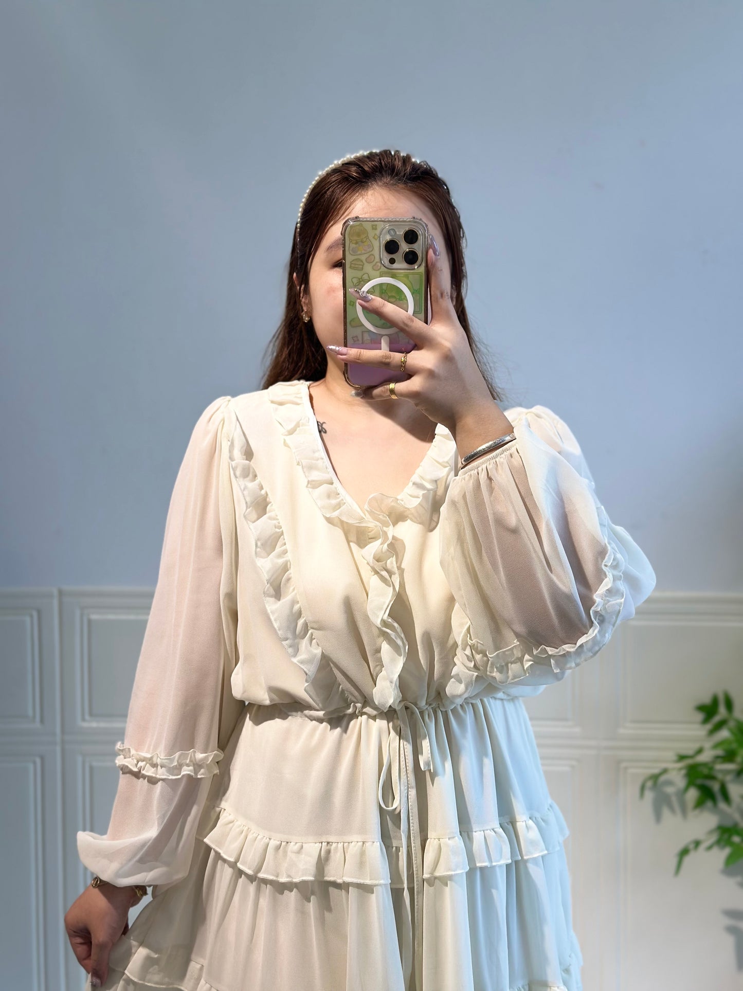 韩系度假风蛋糕连身裙 #TC238