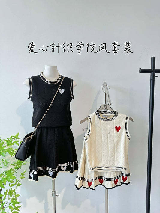 爱心针织学院风套装 #SET50