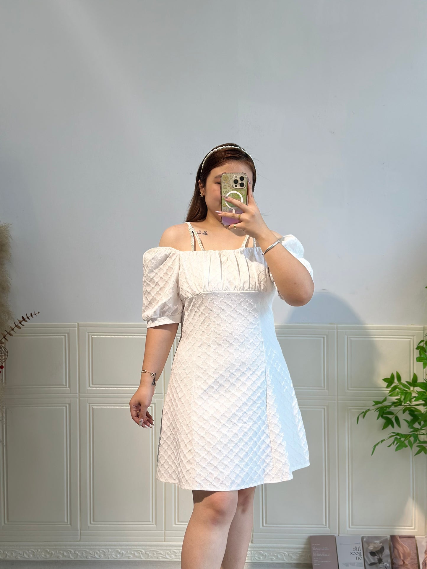 法式吊带公主袖连衣裙#TC237