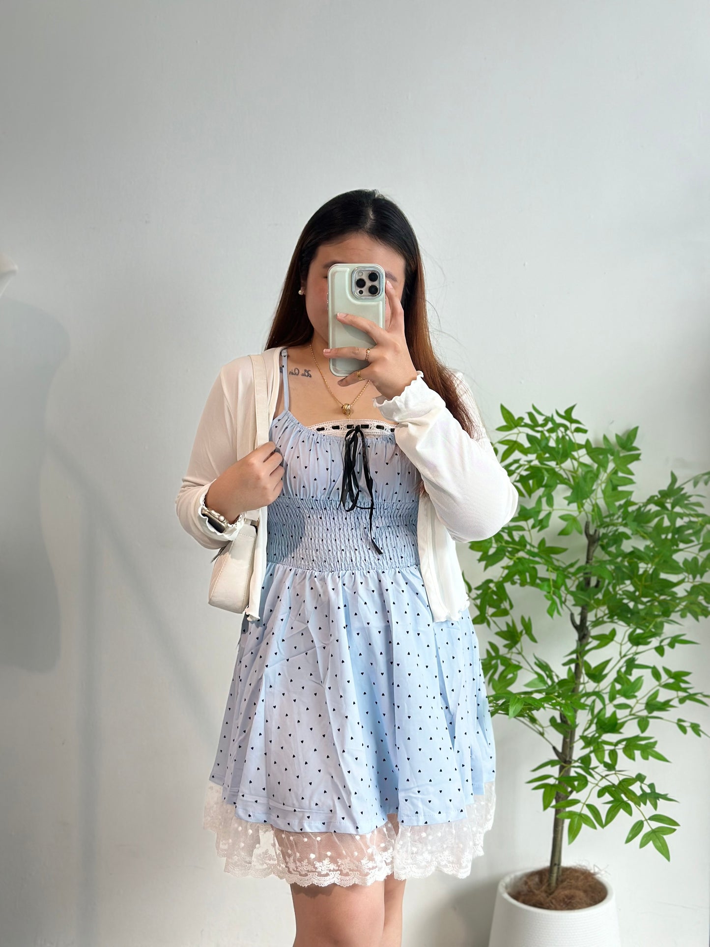 爱心蕾丝吊带连衣裙 #ZB08