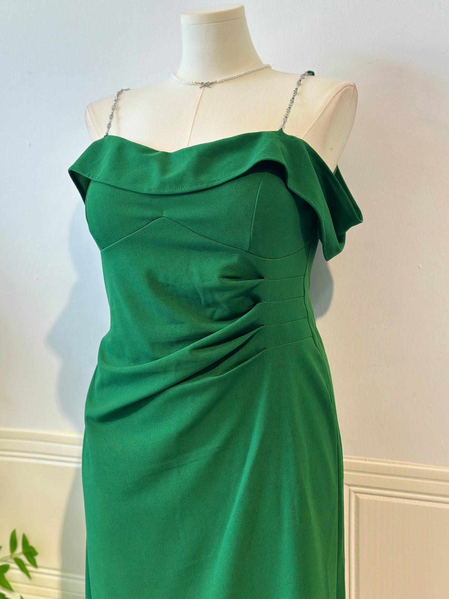 韩系气质一字肩晚宴长裙 #TC251