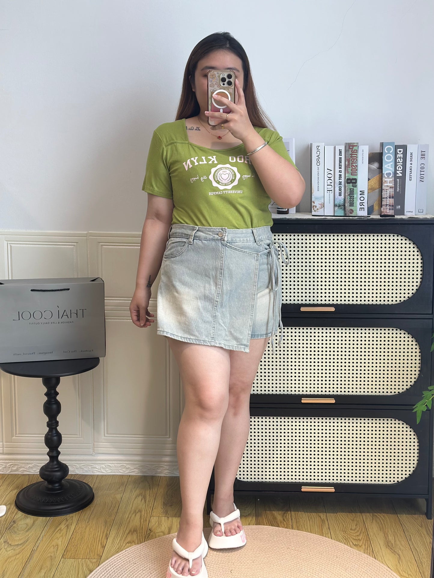 复古牛仔短裙 #TC282