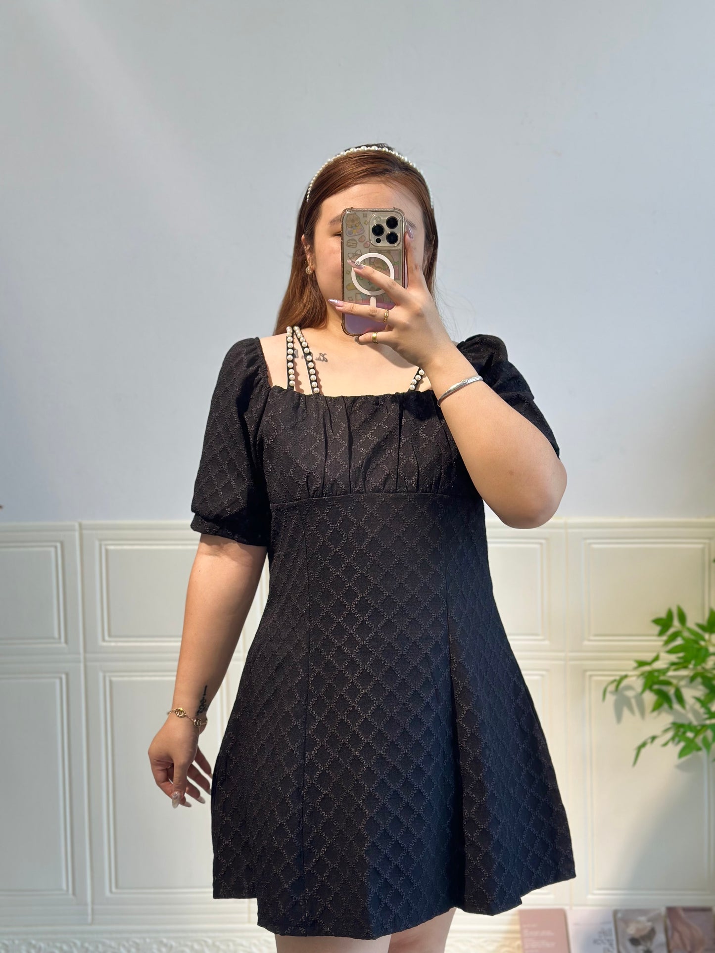 法式吊带公主袖连衣裙#TC237