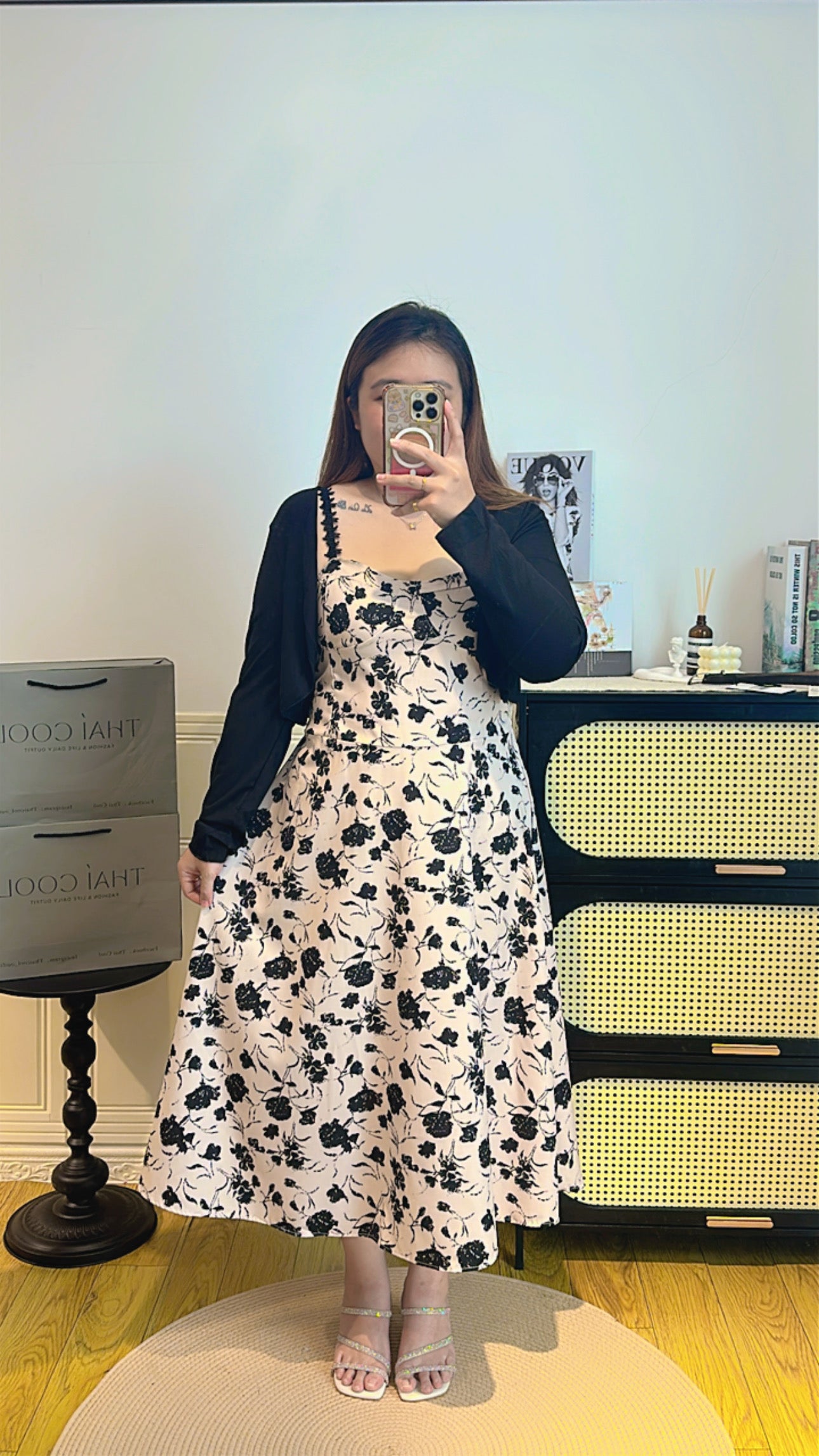 法式碎花气质套装连衣裙 #TC305