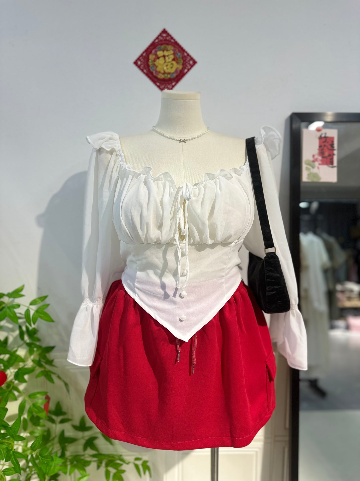 雪纺长袖上衣 #TC211