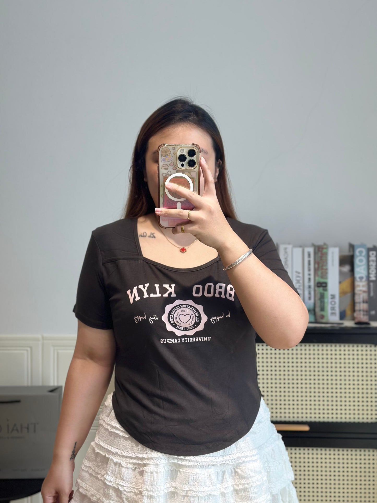 方领字母显瘦上衣 #TC281