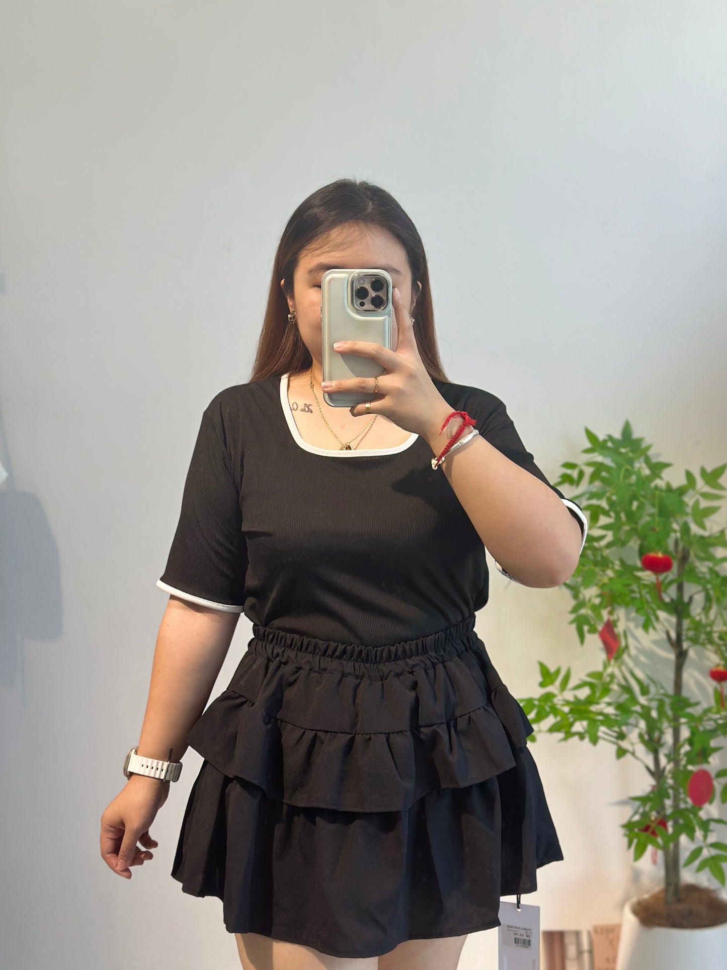 简约方领上衣 #ZB48