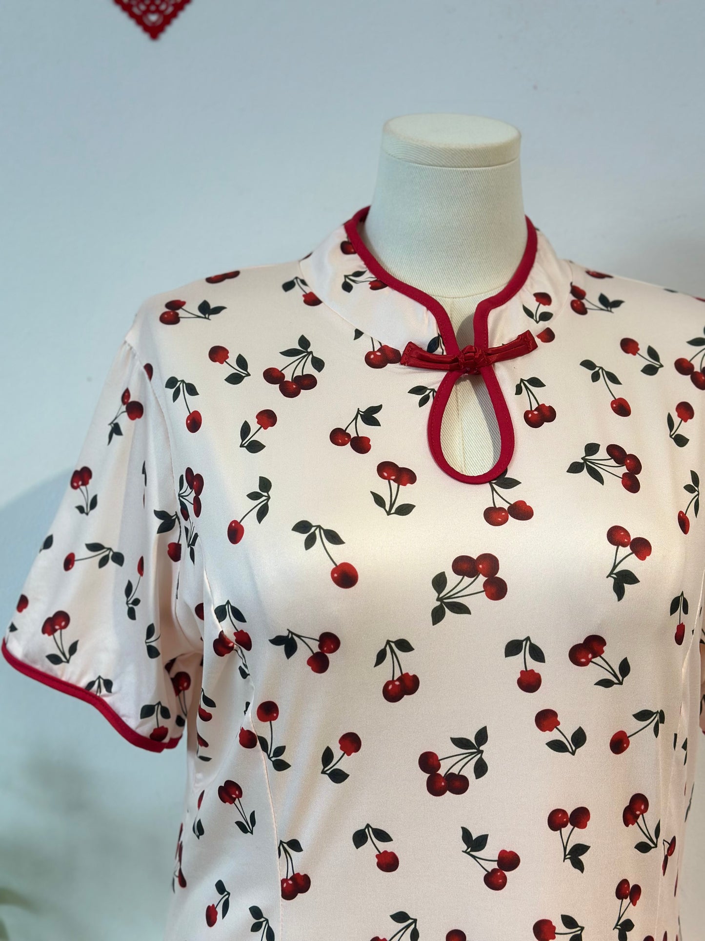 新中式车厘子旗袍 #TC200