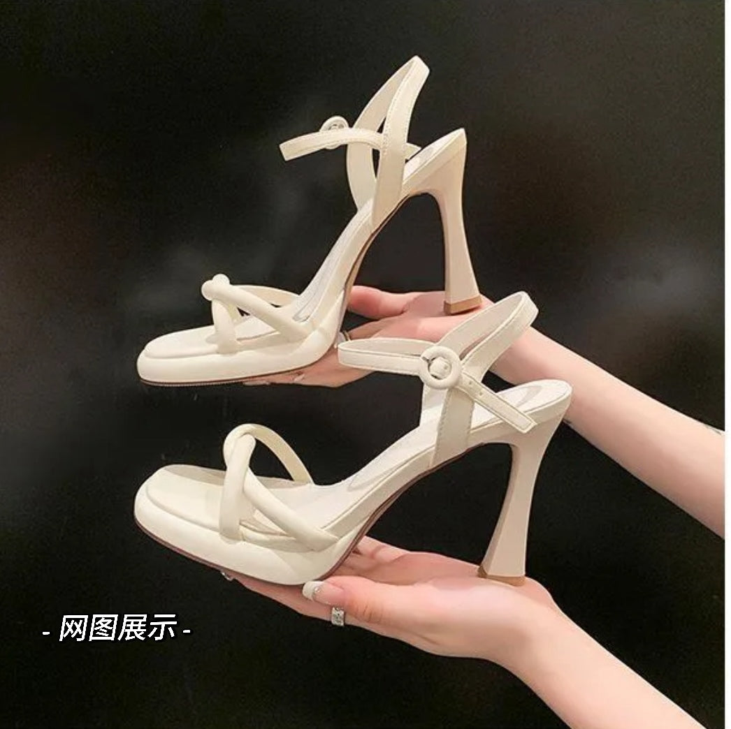 法式绑带高跟鞋 #X6621