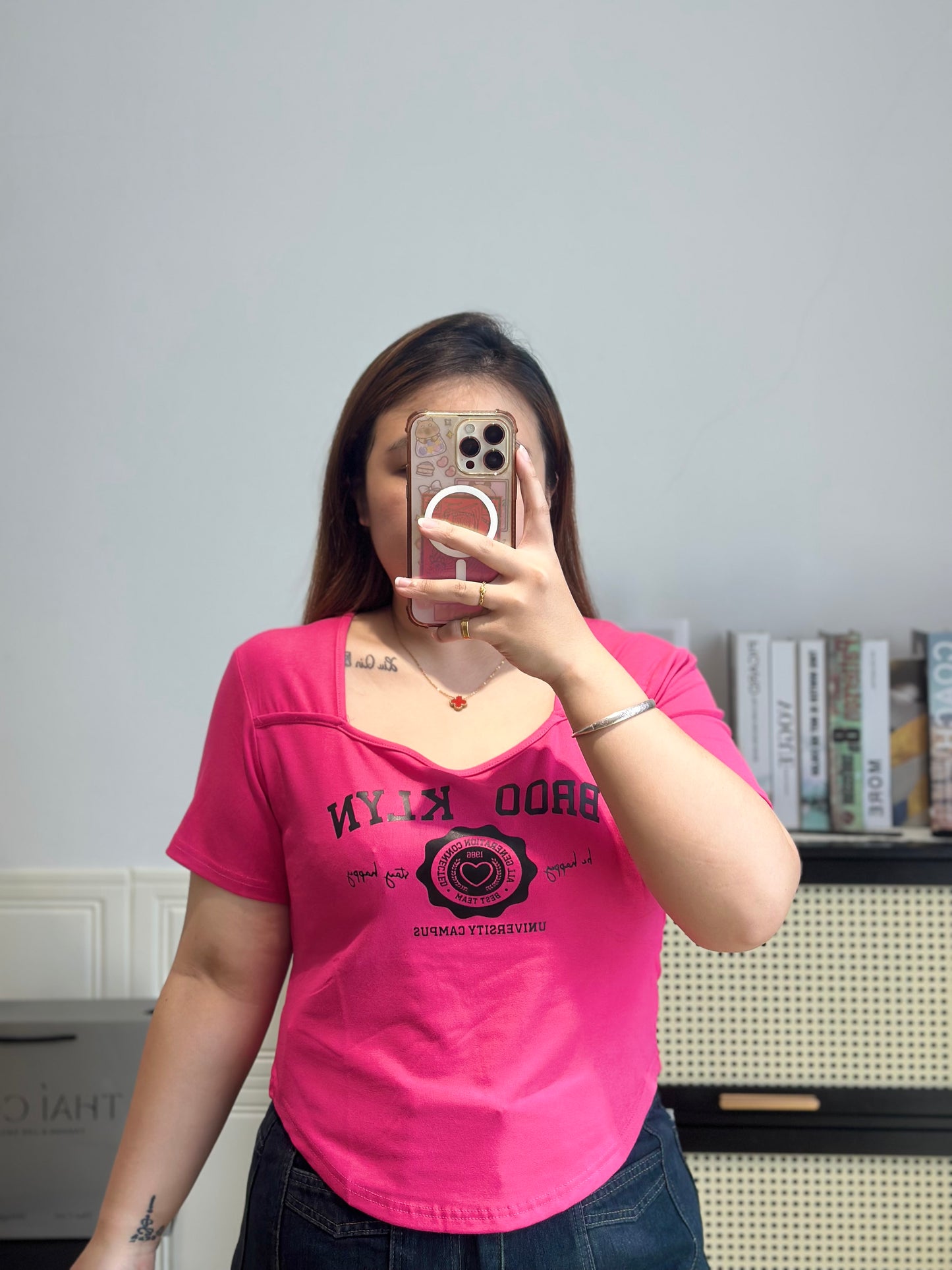 方领字母显瘦上衣 #TC281