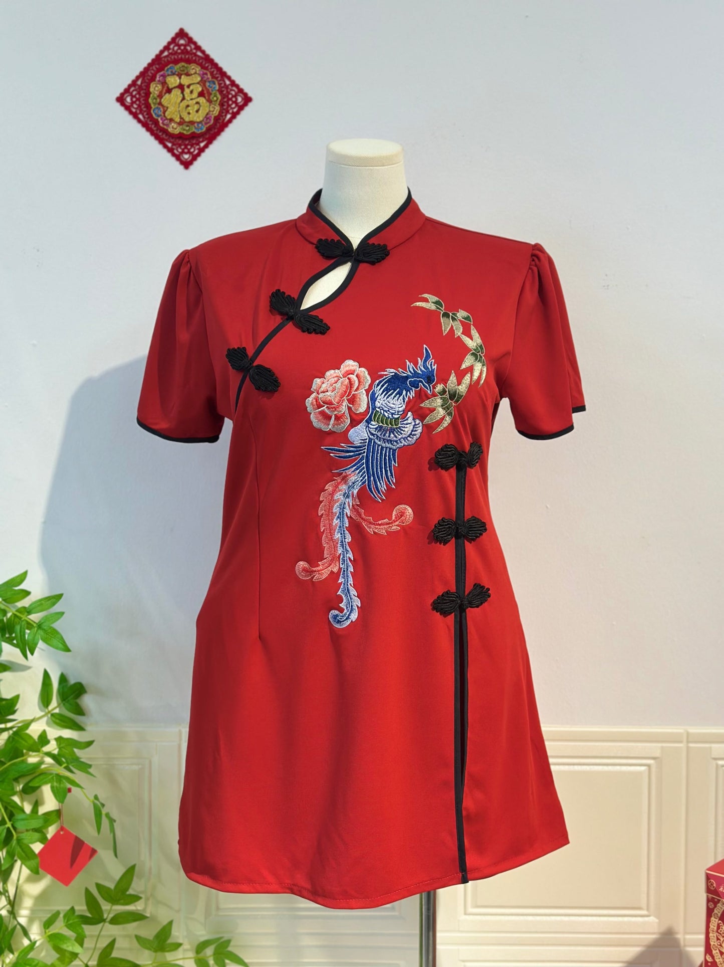 新中式刺绣旗袍两件套 #TC204