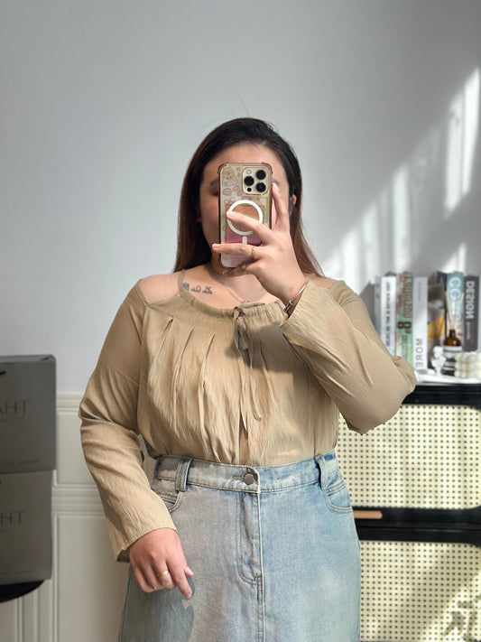 露肩宽松上衣 #TC298